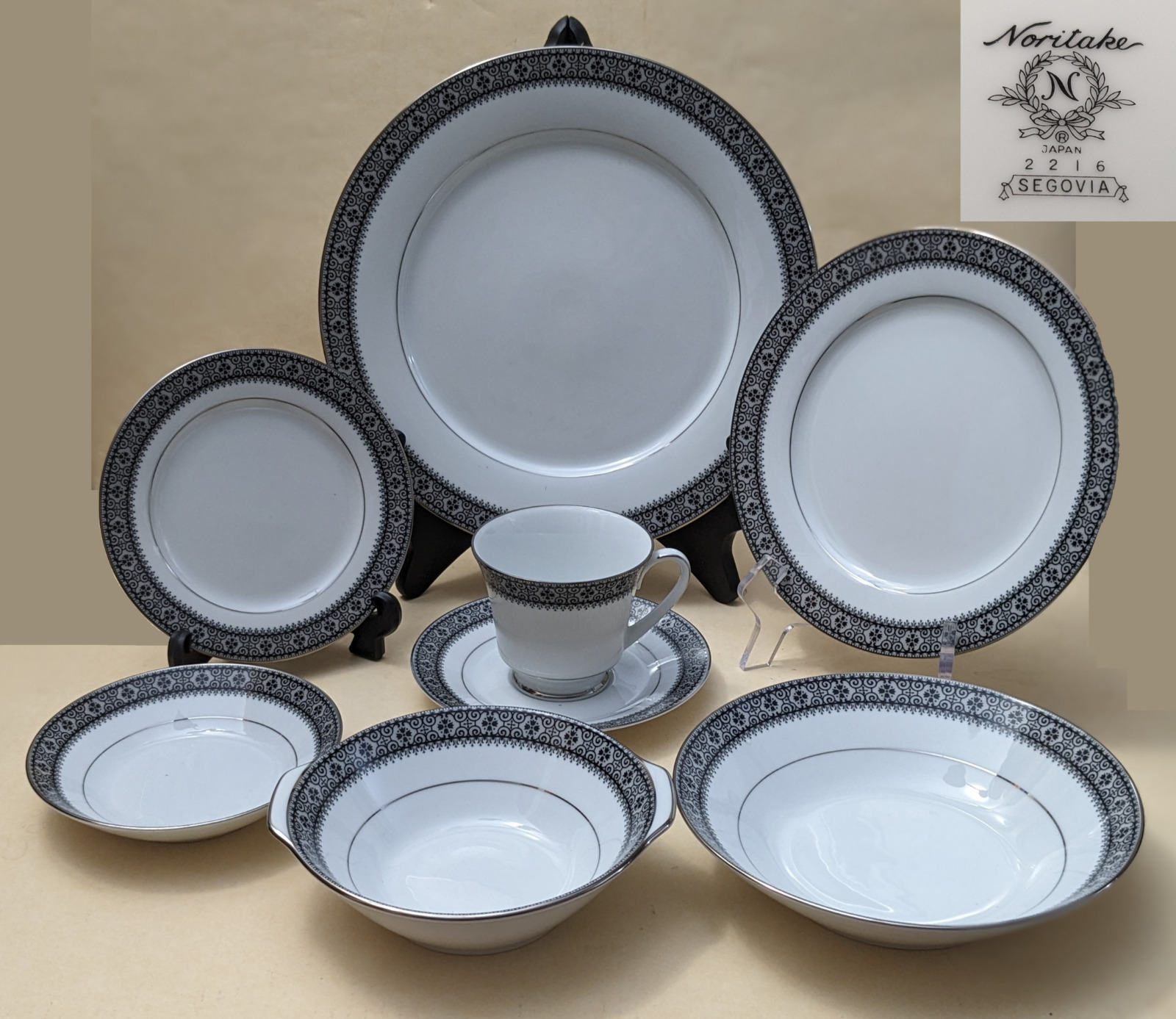 DINNERWARE-Segovia by Noritake-8 Piece Place Setting. Discontinued/New.