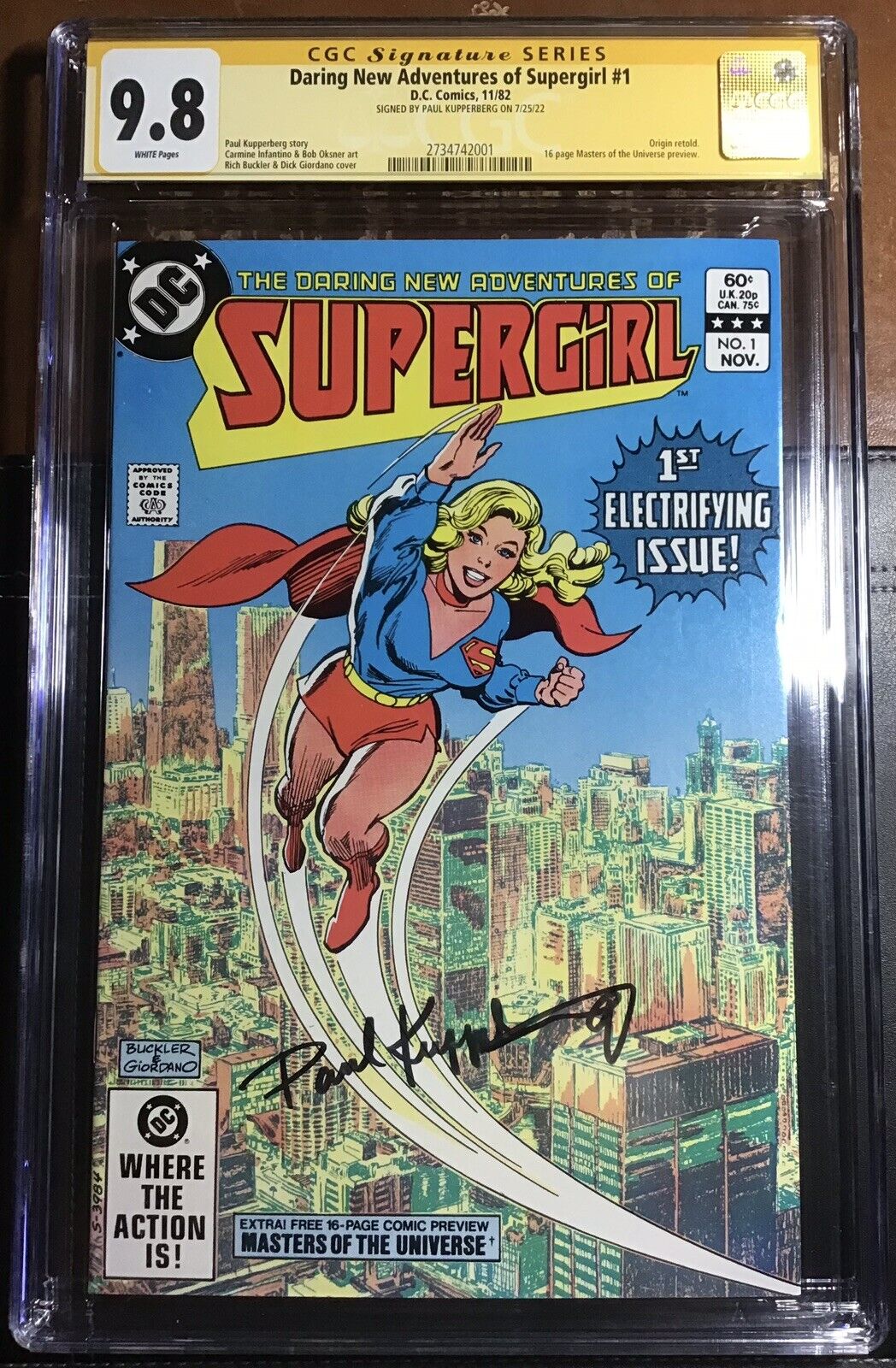 Daring New Adventures of Supergirl #1 CGC 9.8 SS Paul Kupperberg DC Comics 1982