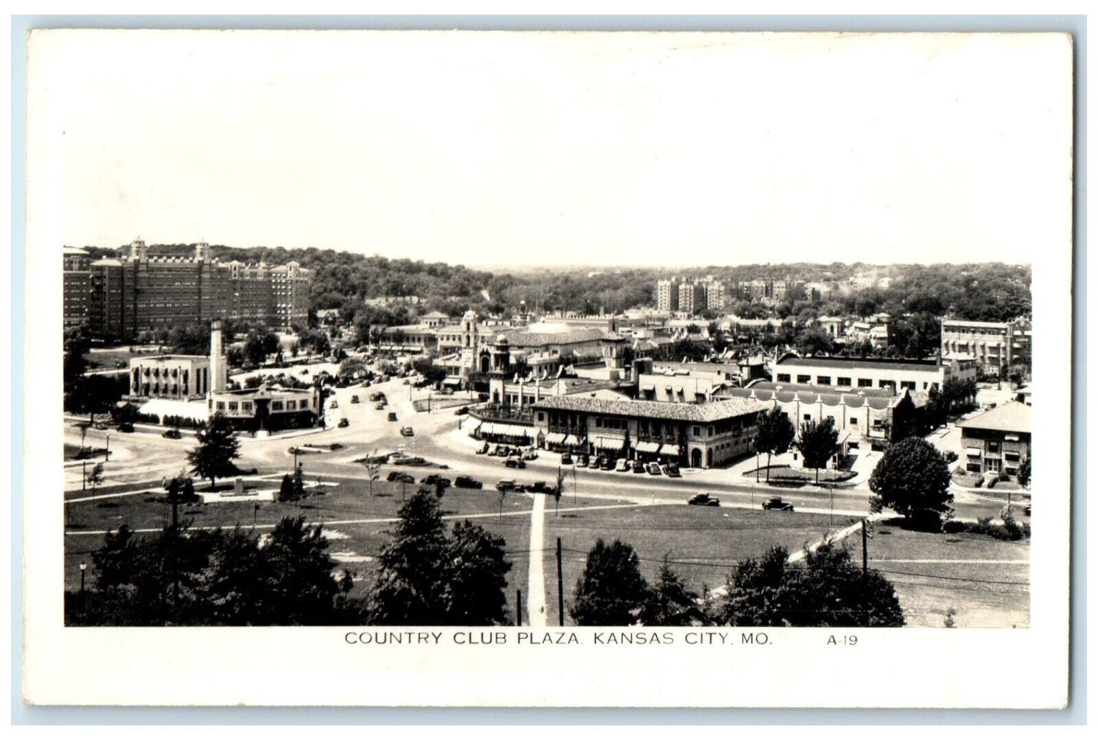 c1940\'s Country Club Plaza Kansas City Missouri MO RPPC Photo Vintage Postcard