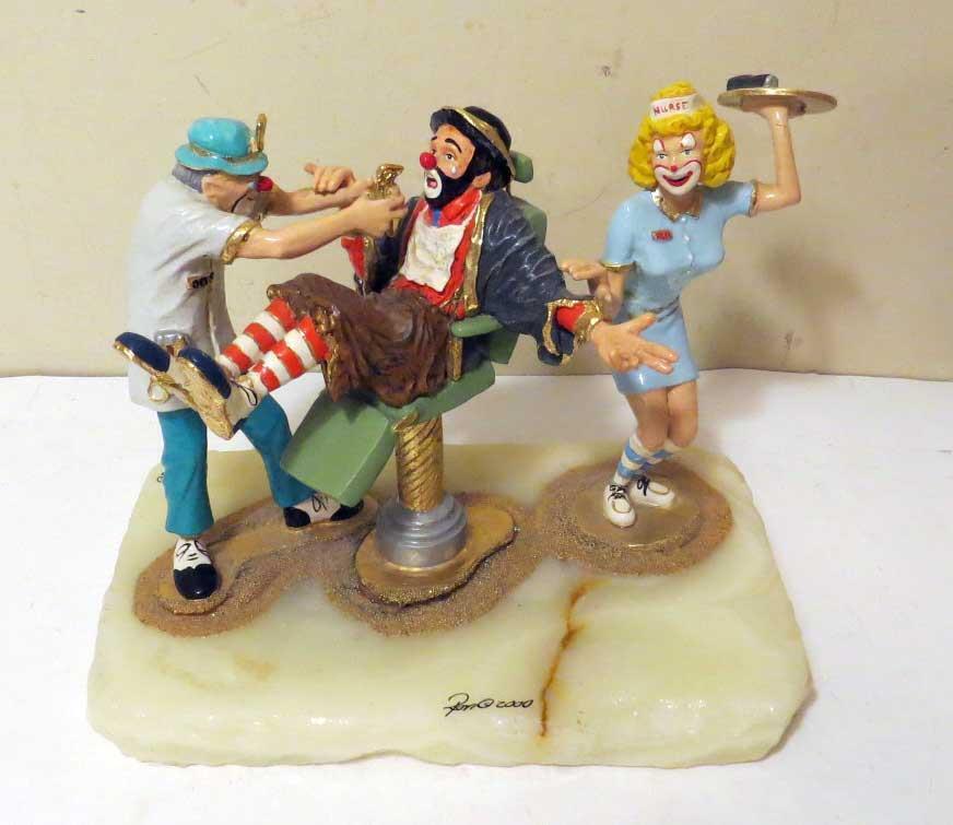 RON LEE EMMETT KELLY AT THE DENTIST FIGURINE - ‘YANK AND FILE’ 182/950