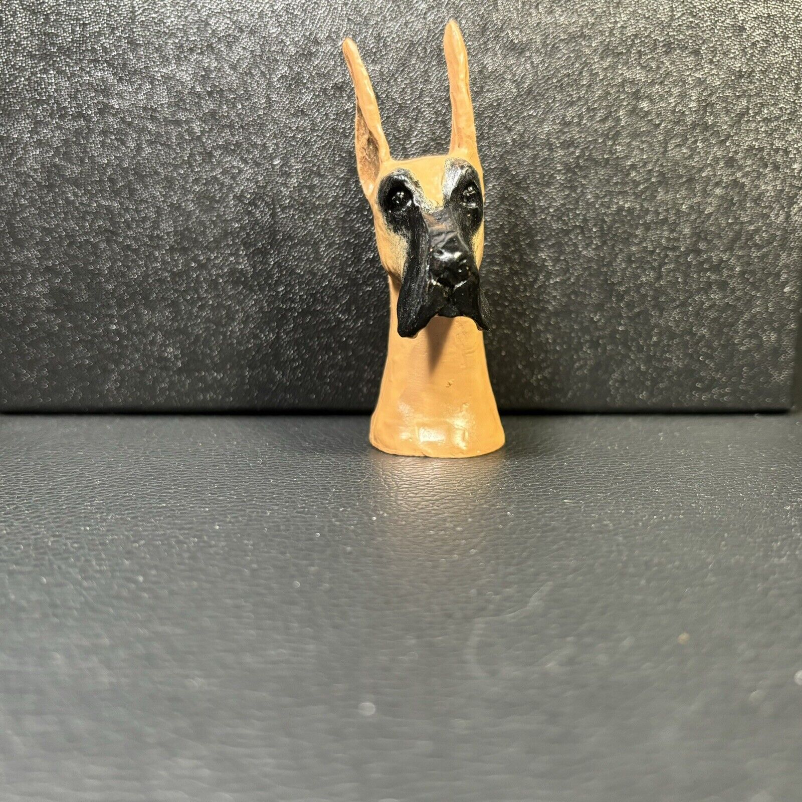 Great Dane Dog Head Porcelain Figurine