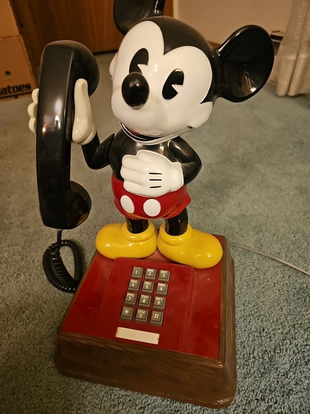 Vintage The Mickey Mouse Telephone Landline Push ATC Disney TEIF 8000 Works