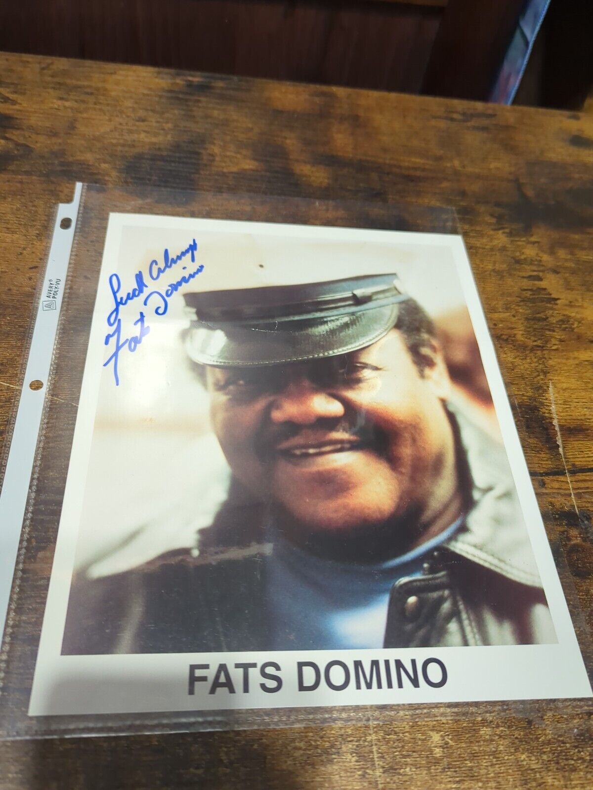 FATS DOMINO Authentic Hand Signed Autograph 8x1 Photo - JAZZ SINGER/SONGWRITER