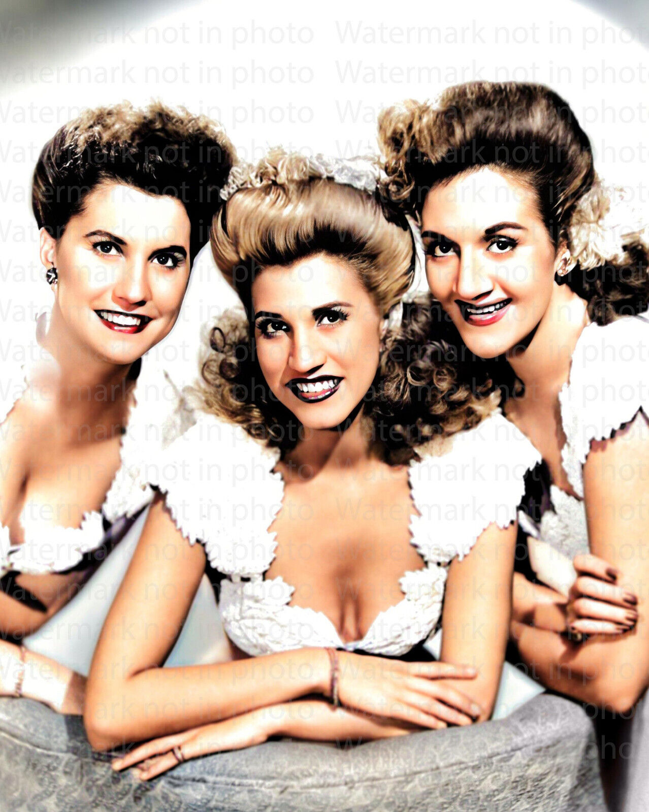 The Andrews Sisters LaVerne, Maxene & Patty 8x10 RARE COLOR Photo 604