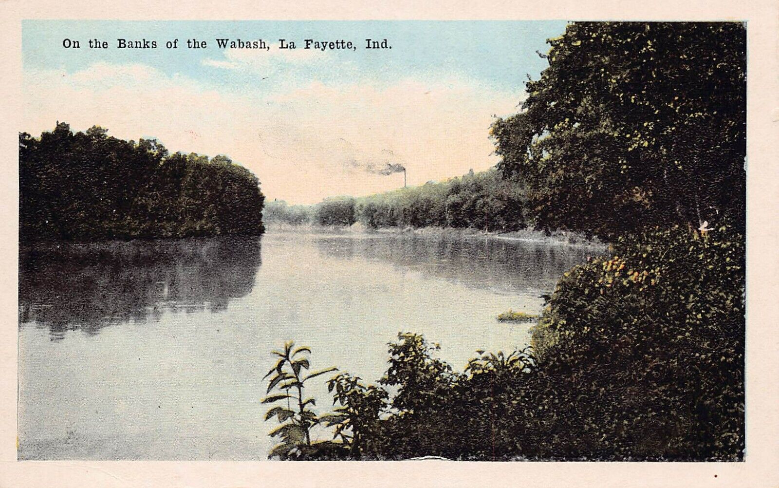 Lafayette IN Indiana Wabash River Tippecanoe County Early 1900s Vtg Postcard B2