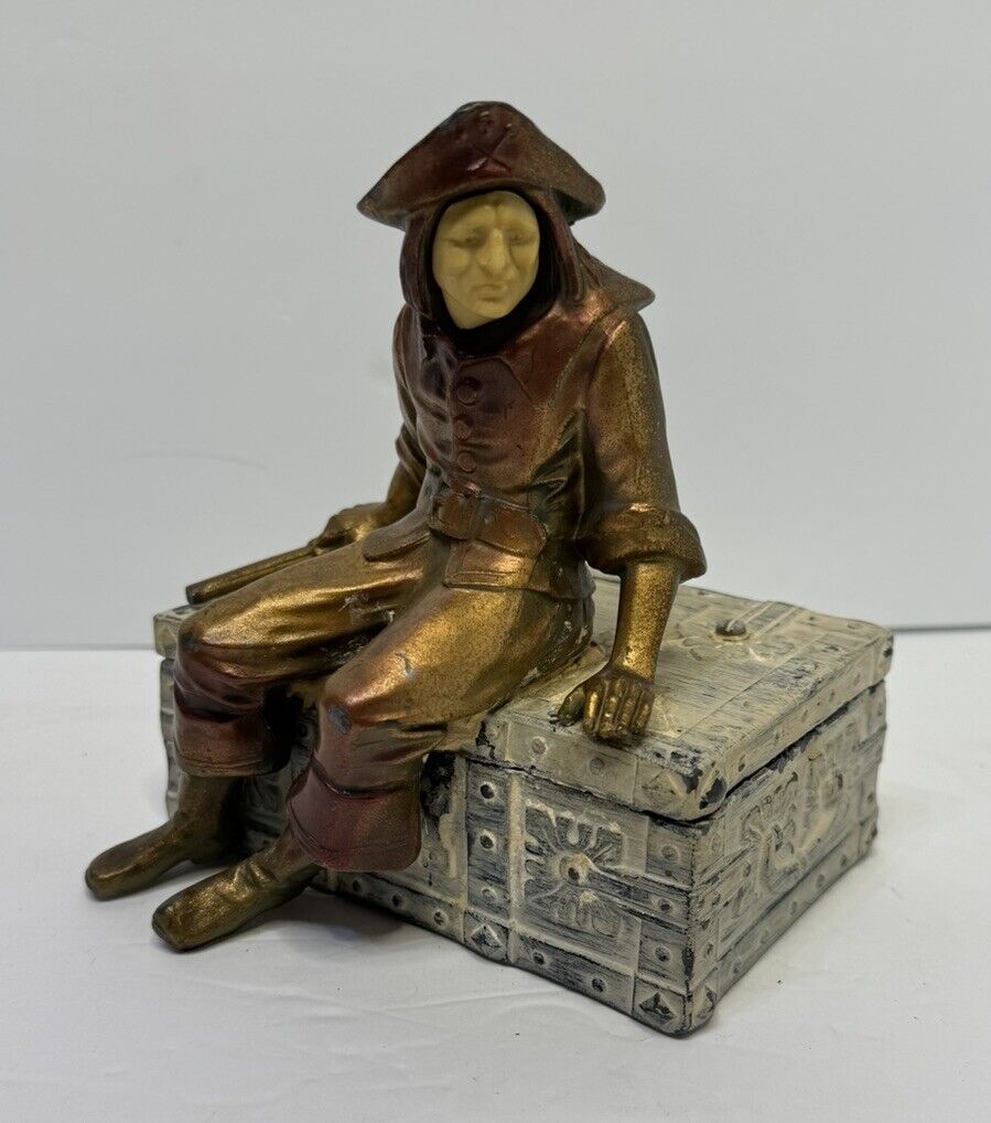 Antique J.B. Hirsch Pirate Sitting On Treasure Chest  c. 1930’s See Details