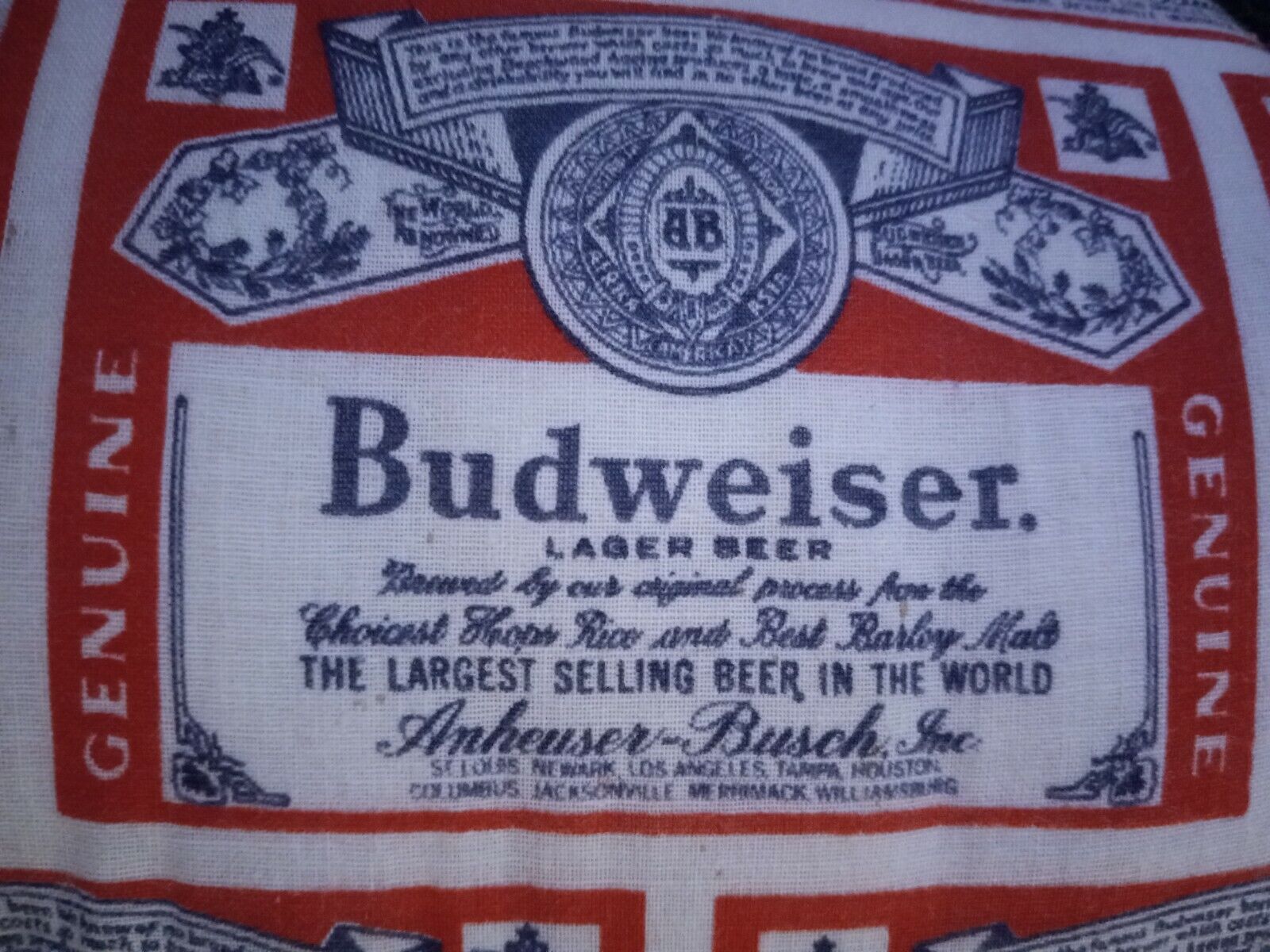 Budweiser Print Sleeping Bag, Vintage, Rare, 1976 