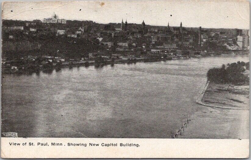 1910 ST. PAUL Minnesota Postcard Bird\'s-Eye City View / \