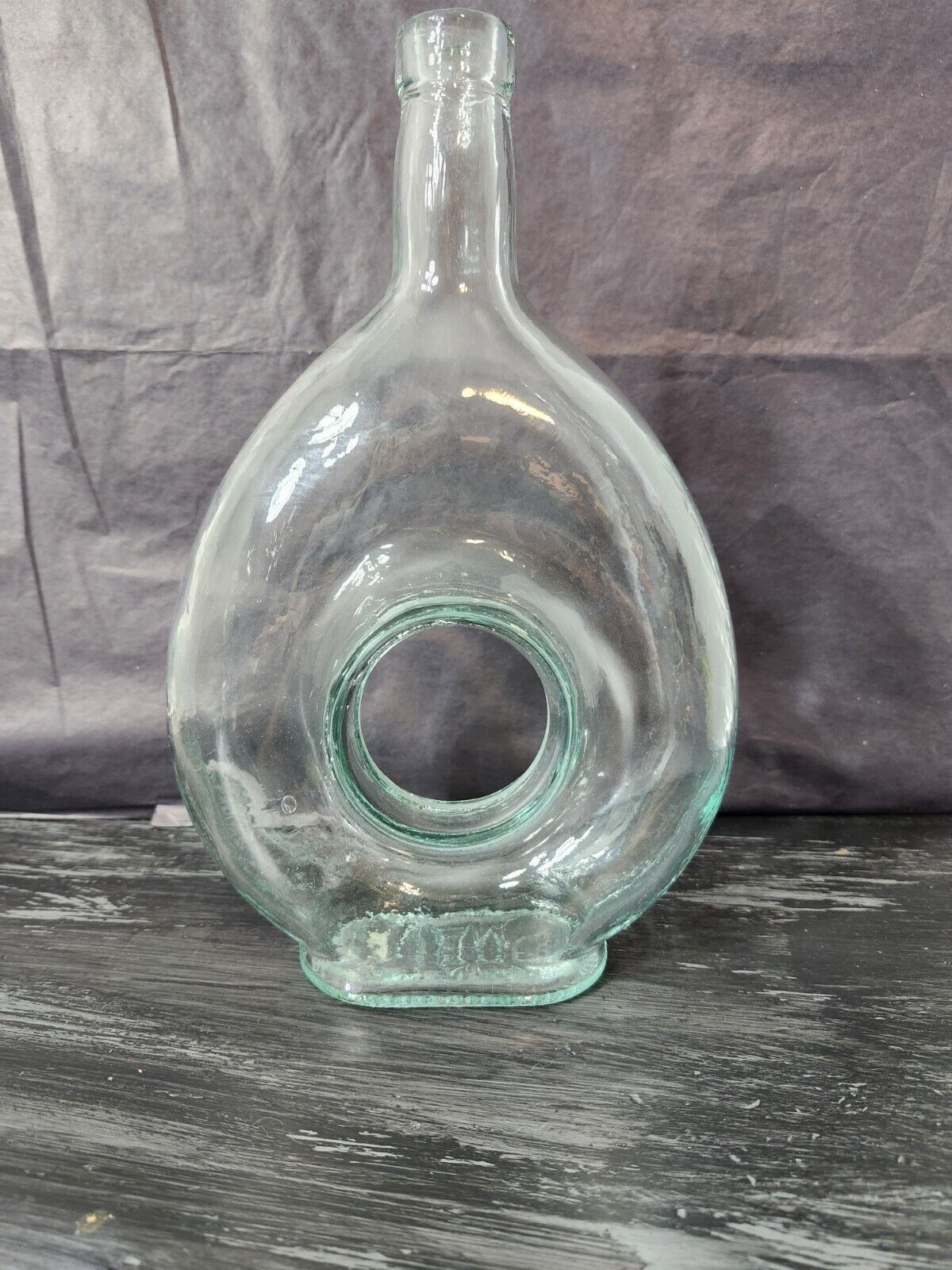Vintage Italian Glass Bottle Decanter Clear