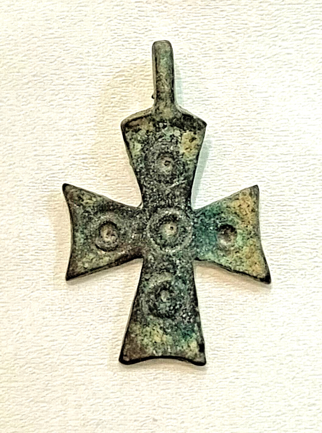 Rare Early Christian Byzantine Bronze Cross-