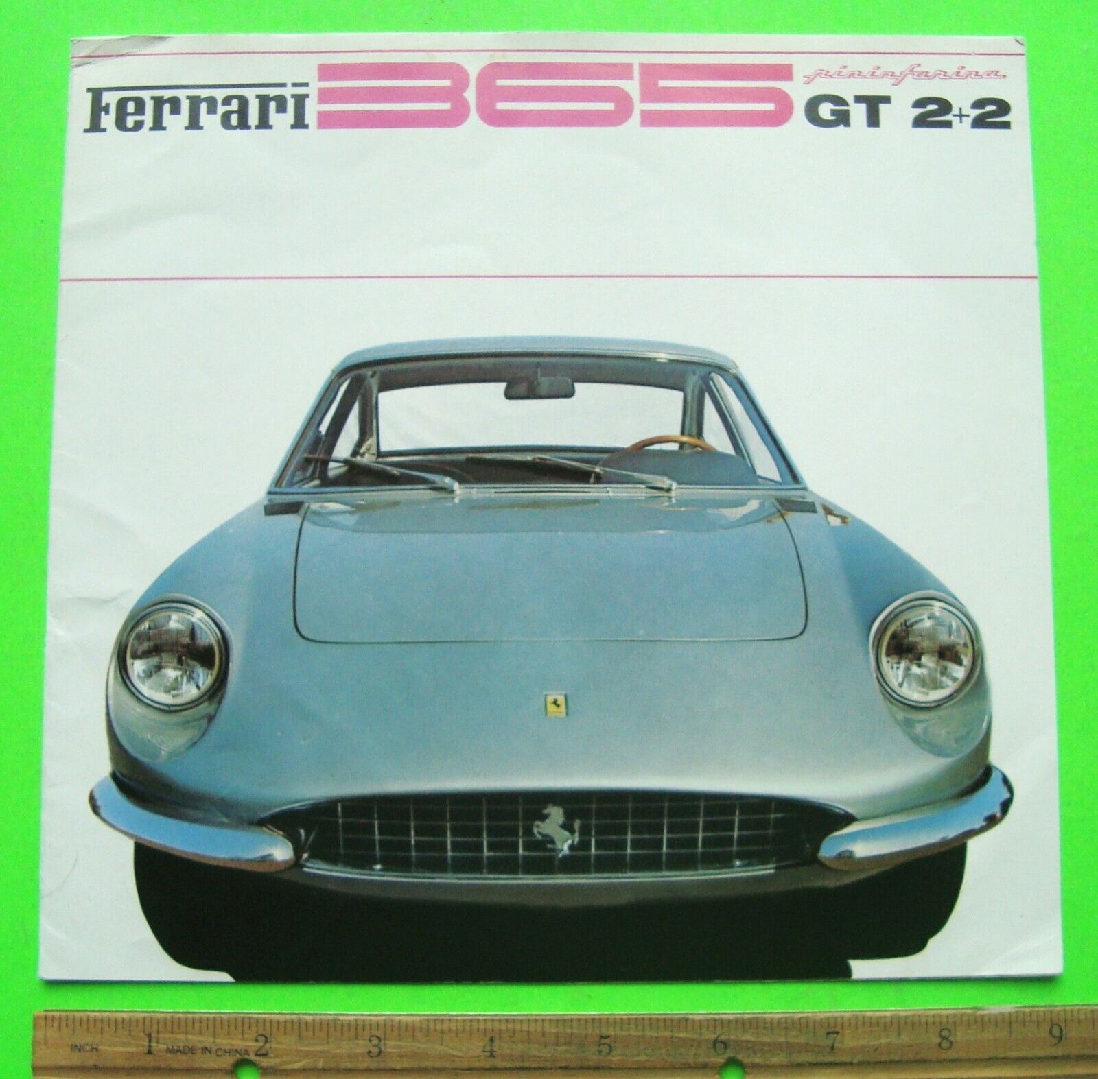 1968 FERRARI 365 GT 2+2 V-12 DLX COLOR FOLDER BROCHURE 3 Languages XLNT