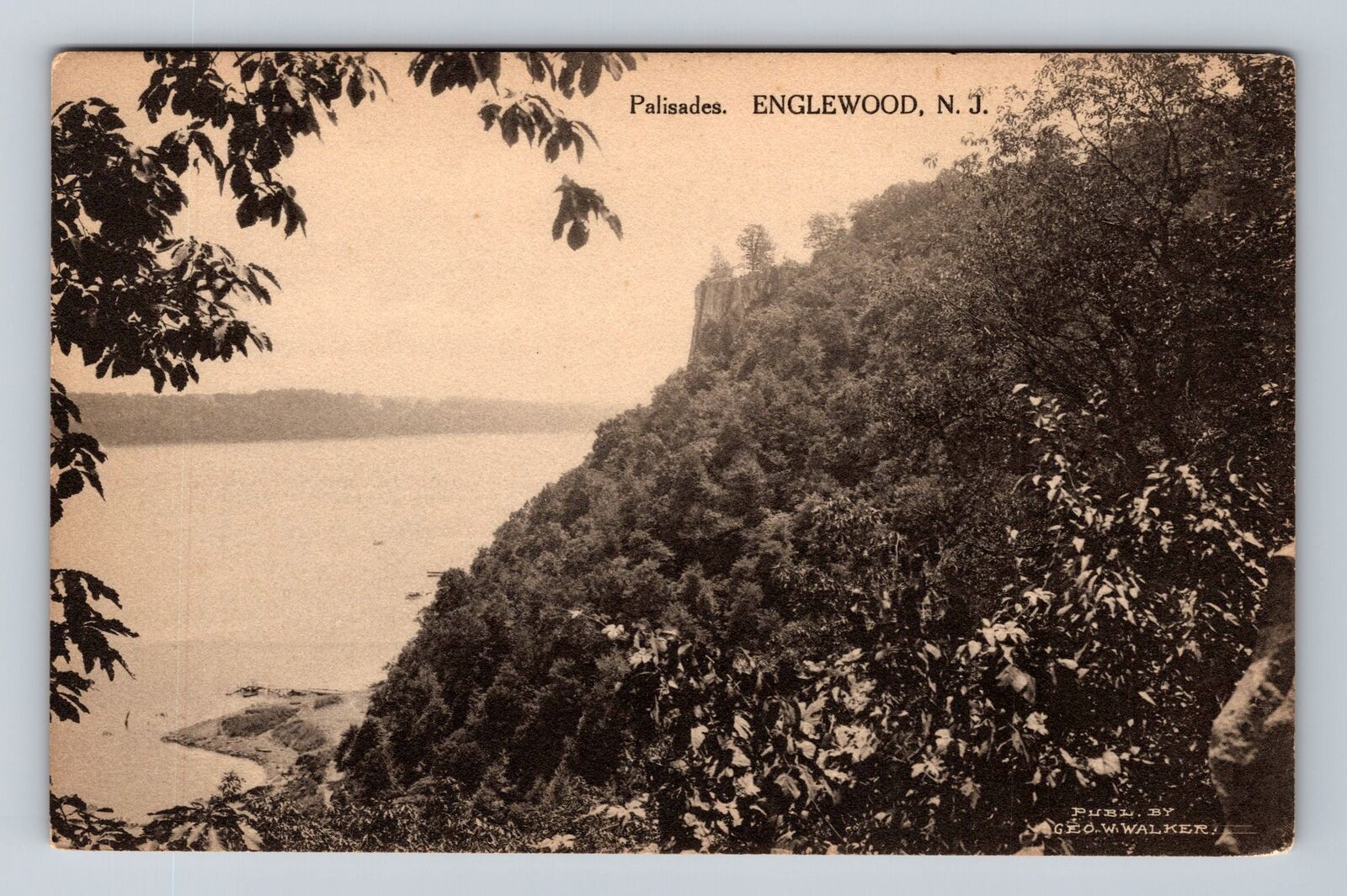 Englewood NJ-New Jersey, Palisades, Antique, Vintage Postcard