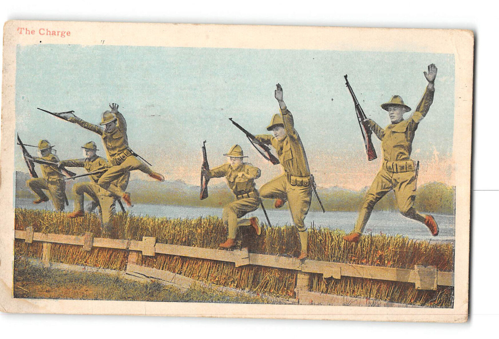 Military Soldiers Postcard 1915-1930 The Charge