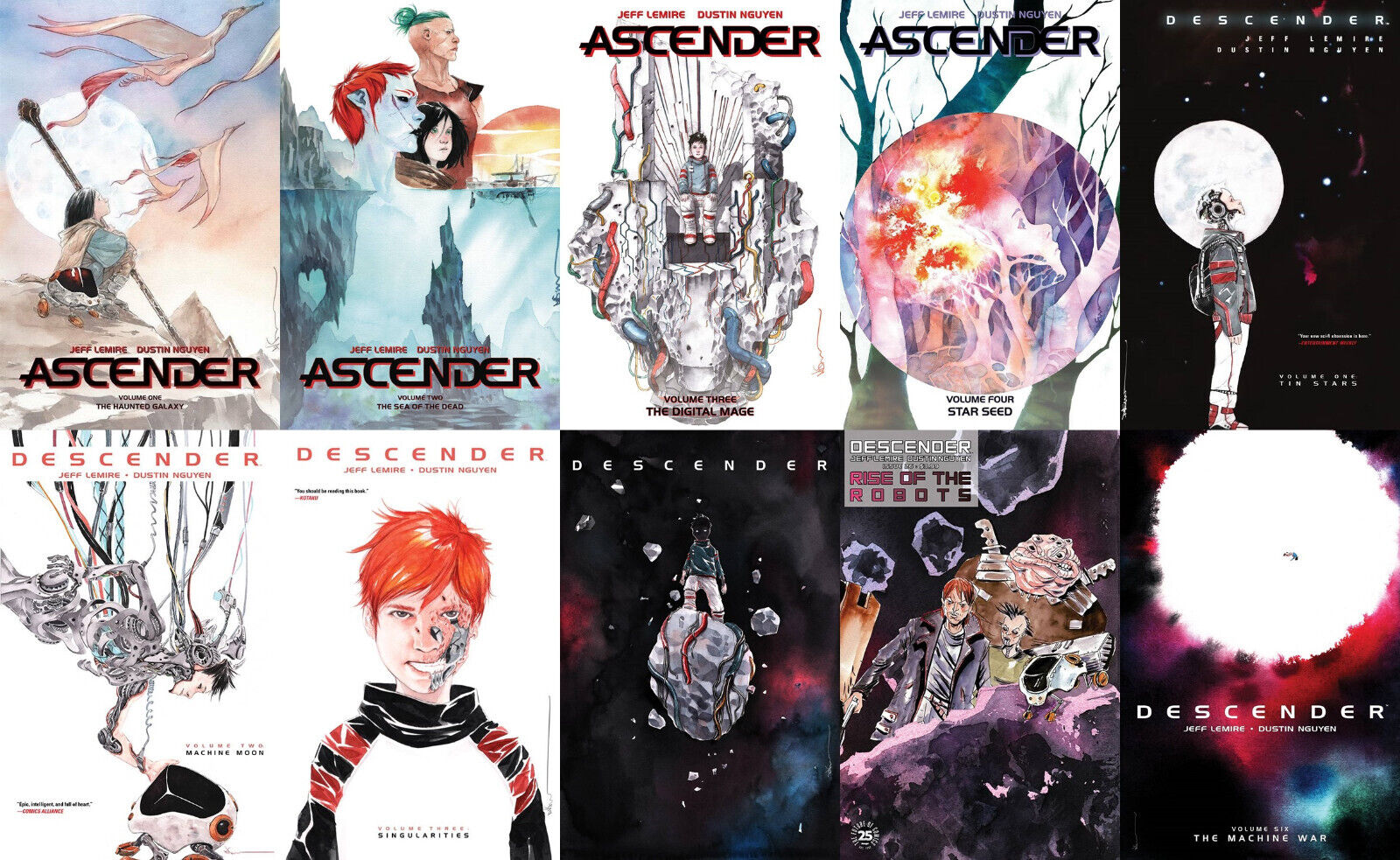 Ascender Vol 1-4 & Descender Vol 1-6 Softcover TPB Graphic Novel  Set