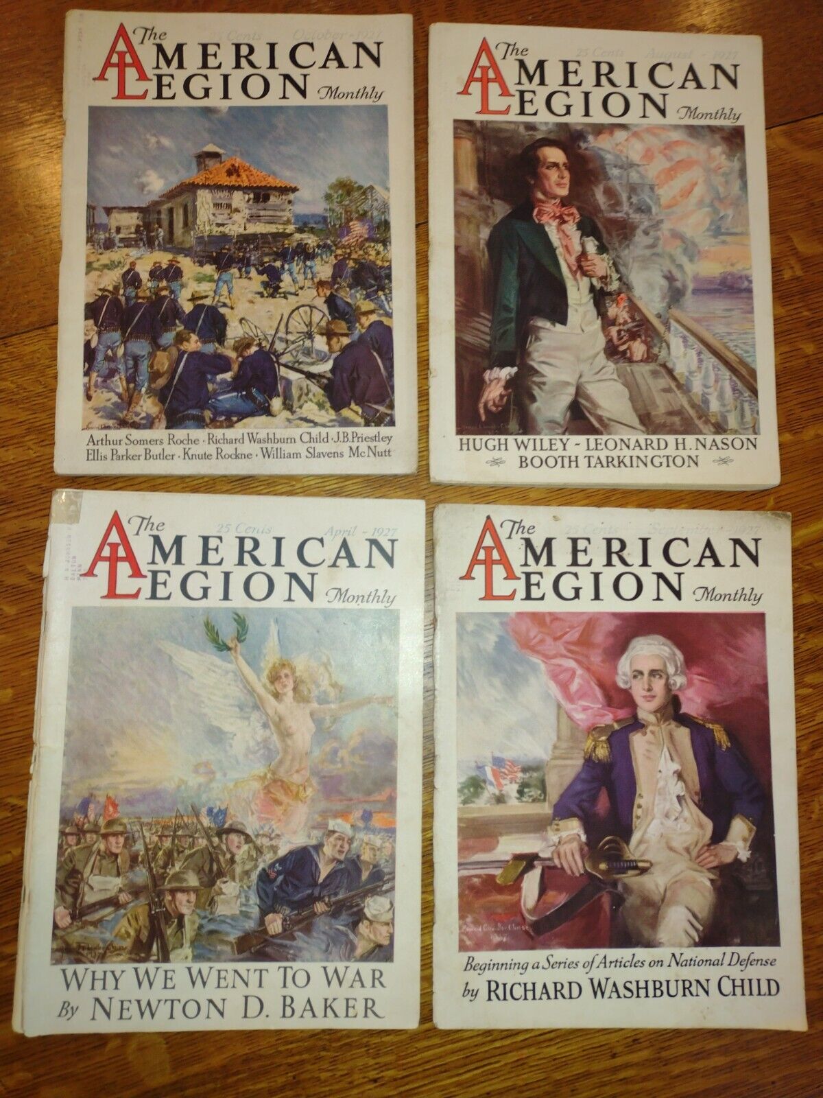 4 1927 The American Legion Monthly Magazines, April, Aug., Sept., and Oct. 1927