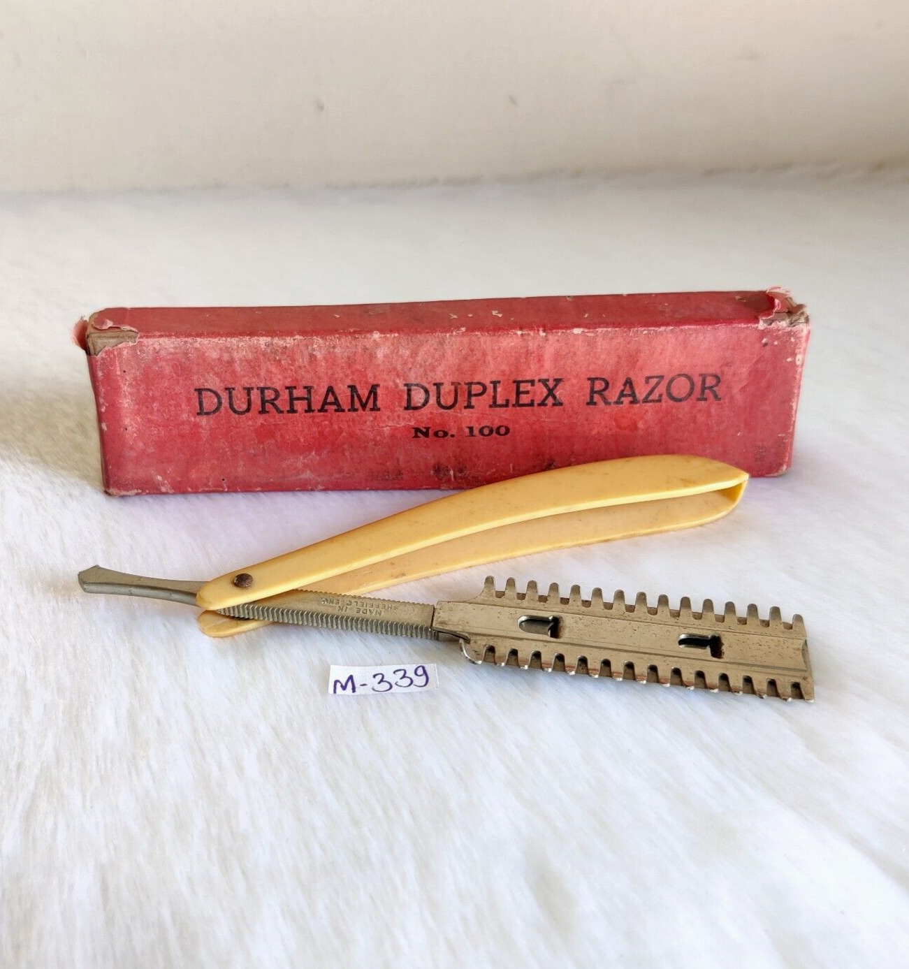 Vintage Durham Duplex Razor No.100 Original Cardboard Box Unused Grooming RZ1