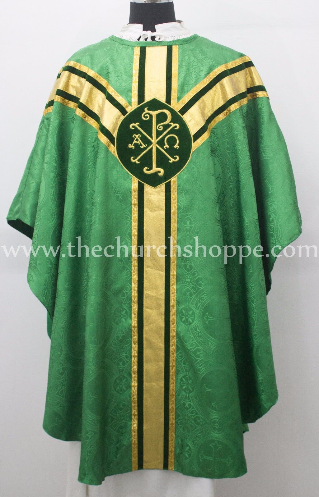 Green gothic vestment, stole & 5 pc mass set ,Gothic chasuble,casula,casel NEW