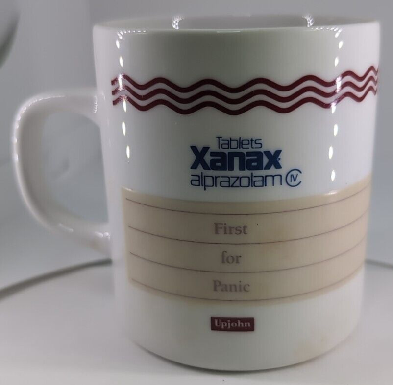 Rare VTG Xanax Advertising Pharmaceutical Rep Promo Coffee Mug Heat Changing*