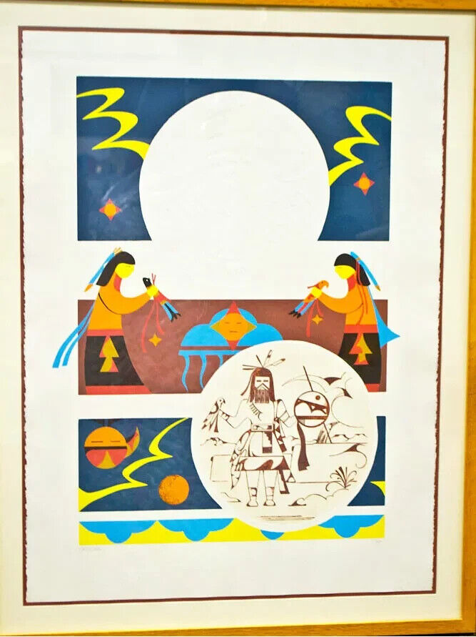 \'Indian Shrines\' Artwork 1st of 1/120 Navajo Artist Chethlahe Paladin 35\