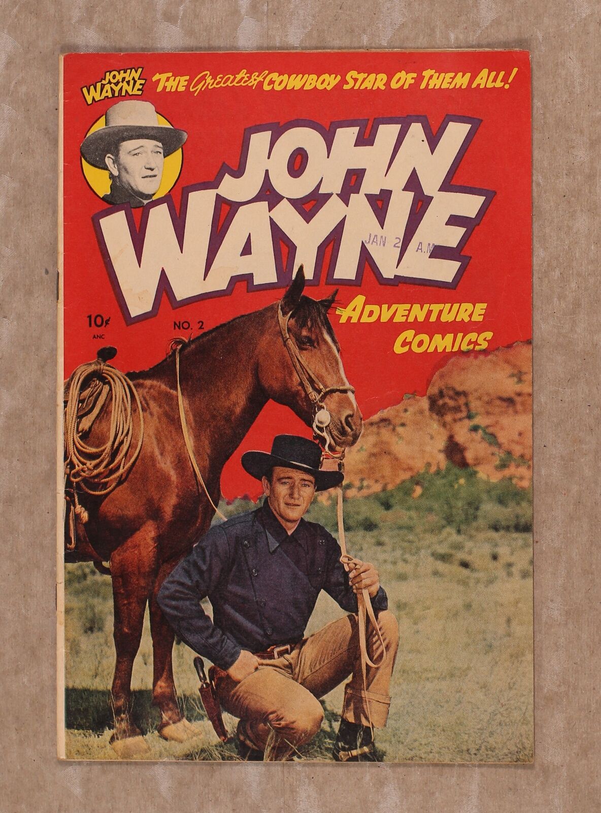 John Wayne Adventure Comics #2 VG+ 4.5 1950