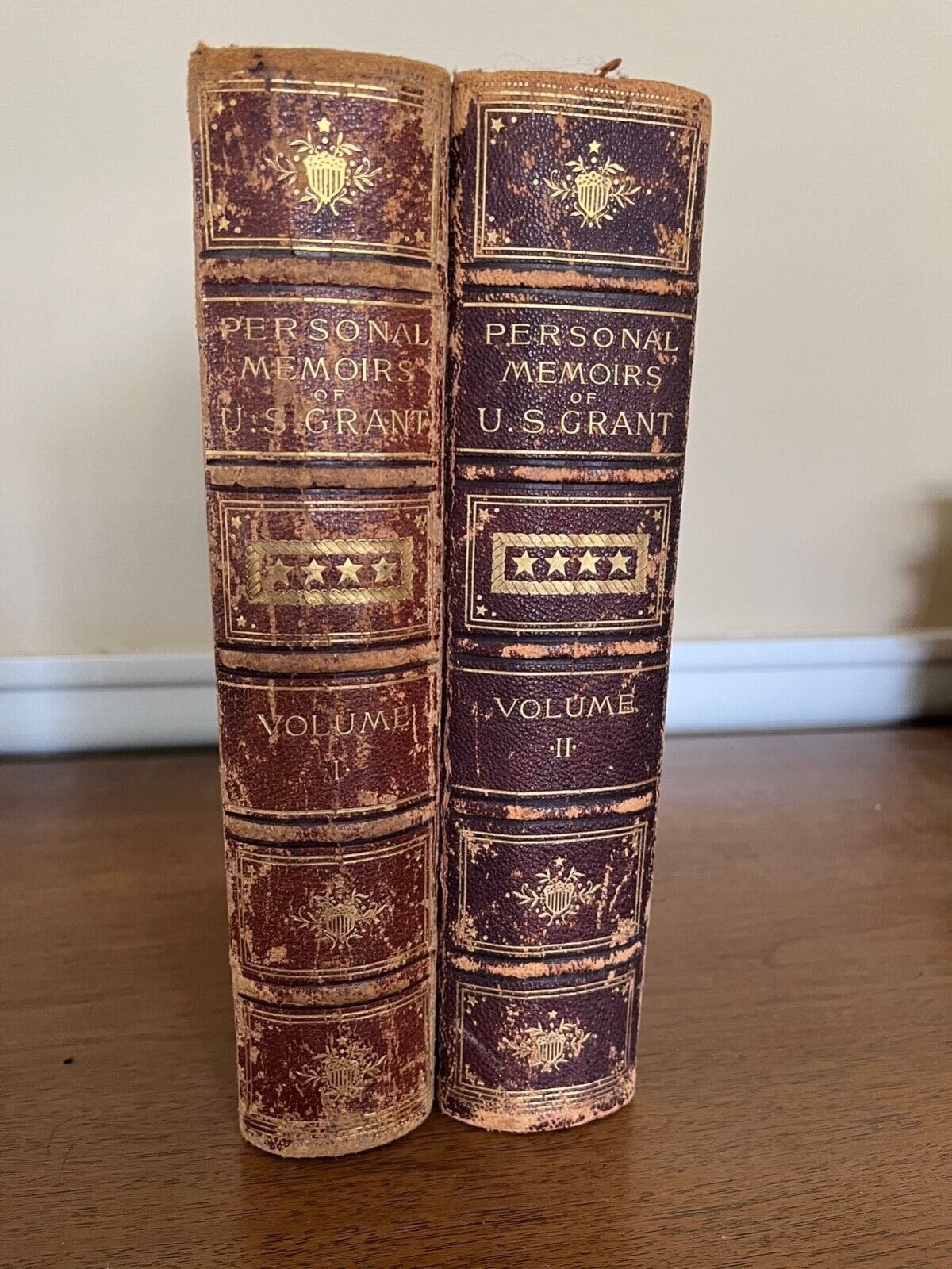 Personal Memoirs Of U.S. Grant First Edition In Full Leather, Two Volumes