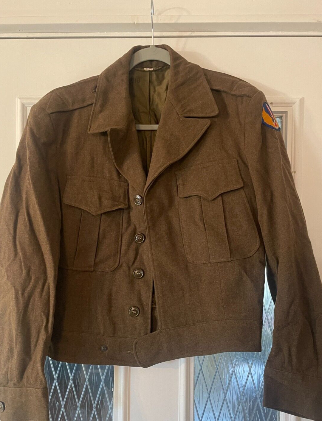 VTG WWII Military Wool Jacket Men's 36R US Army Air Forces Europe  Green