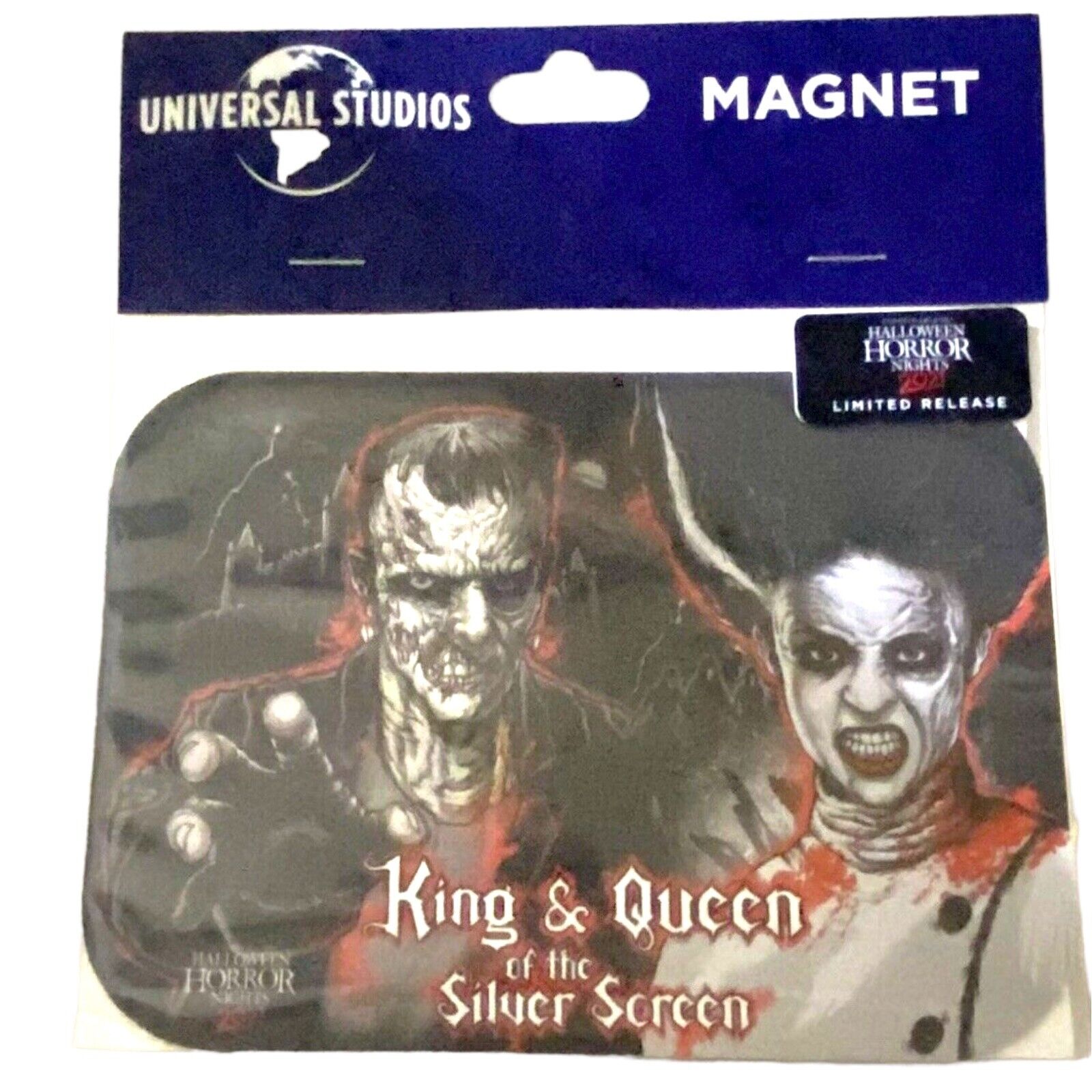 2021 Universal Studios Halloween Horror Nights King & Queen Silver Scream Magnet