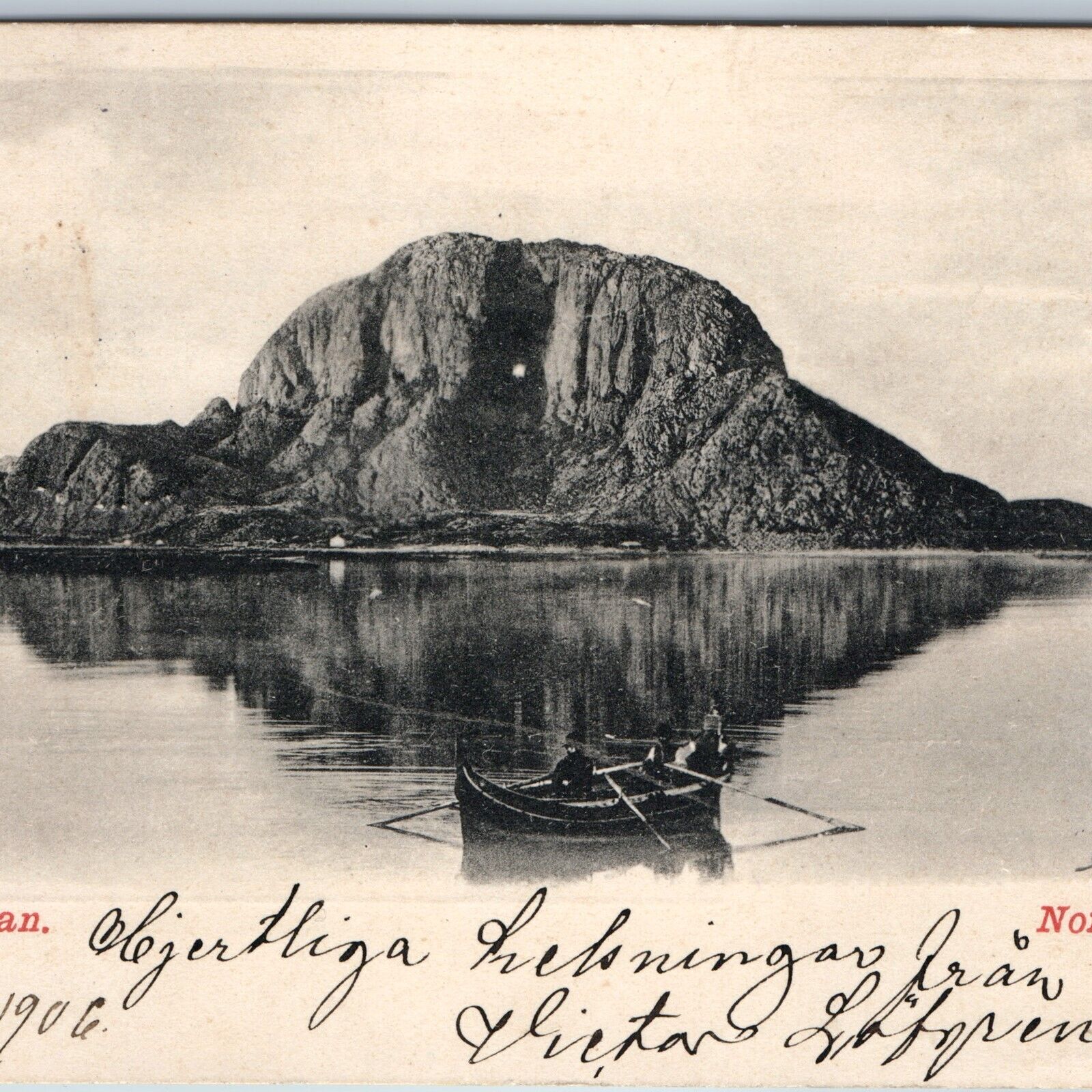 c1900s UDB Torget, Nordland County Norway Torghatten Granite Dome Nice Card A202