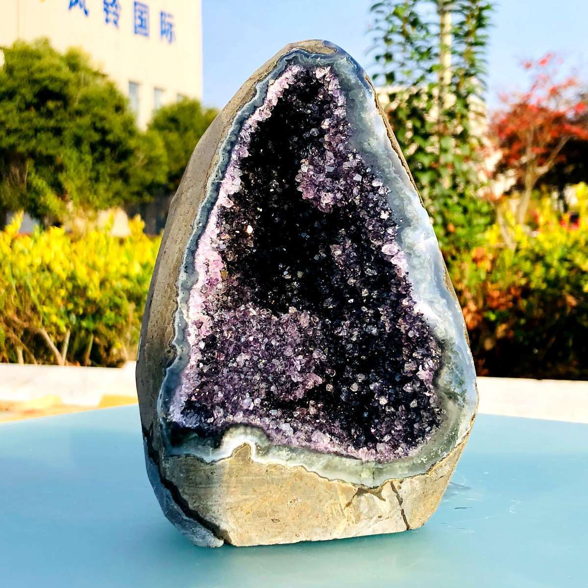 1963g Natural Amethyst Geode Mineral Specimen Crystal Quartz Energy Decoration