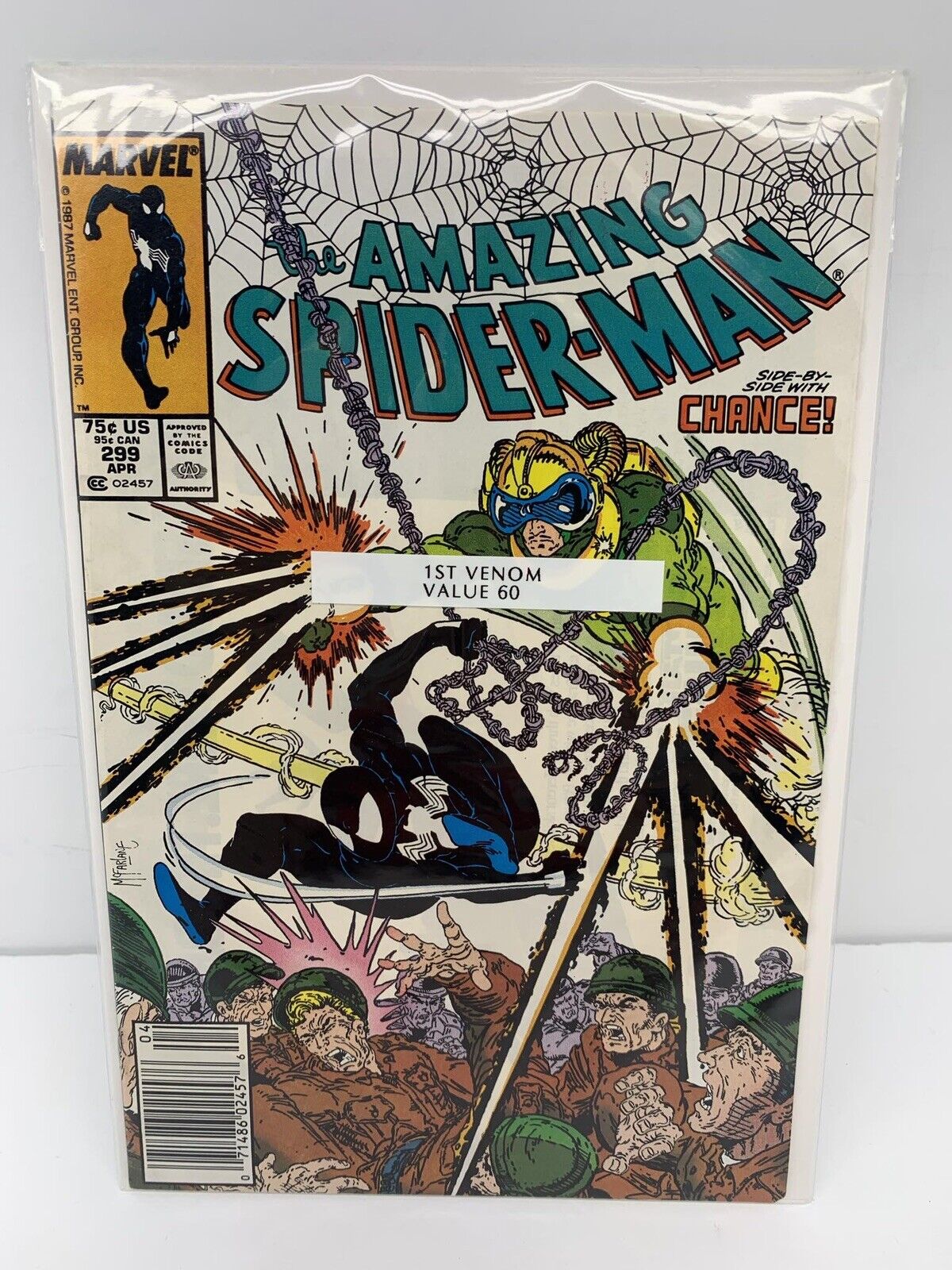 Marvel Comics 1987 The Amazing Spider-Man 2nd Venom Cameo #299