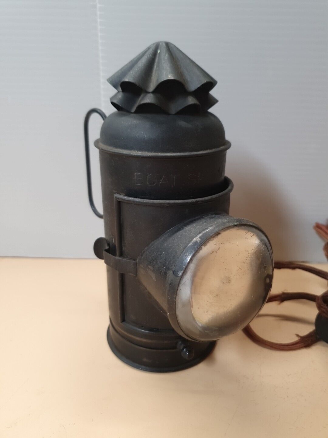 Antique Police Watchmen\'s Railroad Lantern Bullseye Lens/ Works 