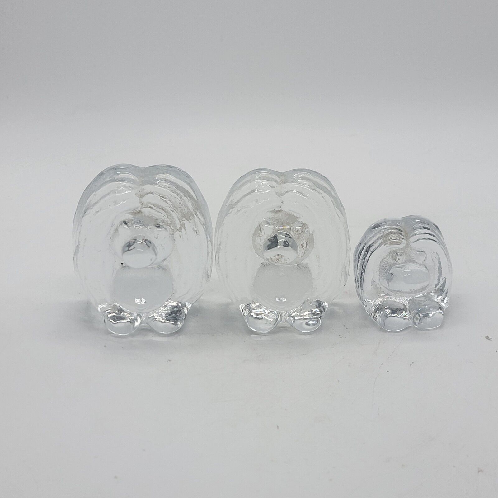 3 MCM Bergdala Glass Troll Figurine Paperweights VTG Swedish Peter Johannson