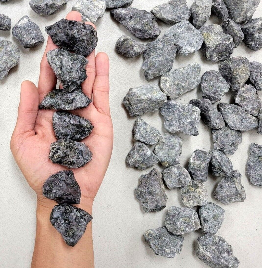 Rough Indigo Gabbro Crystal Stones AKA Mystic Merlinite Bulk Natural Rocks