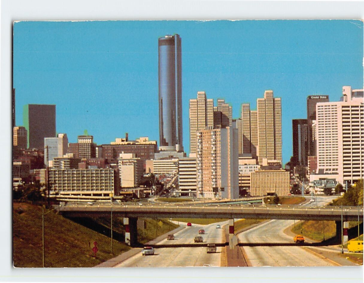 Postcard Atlanta's Downtown Skyline, Atlanta, Georgia