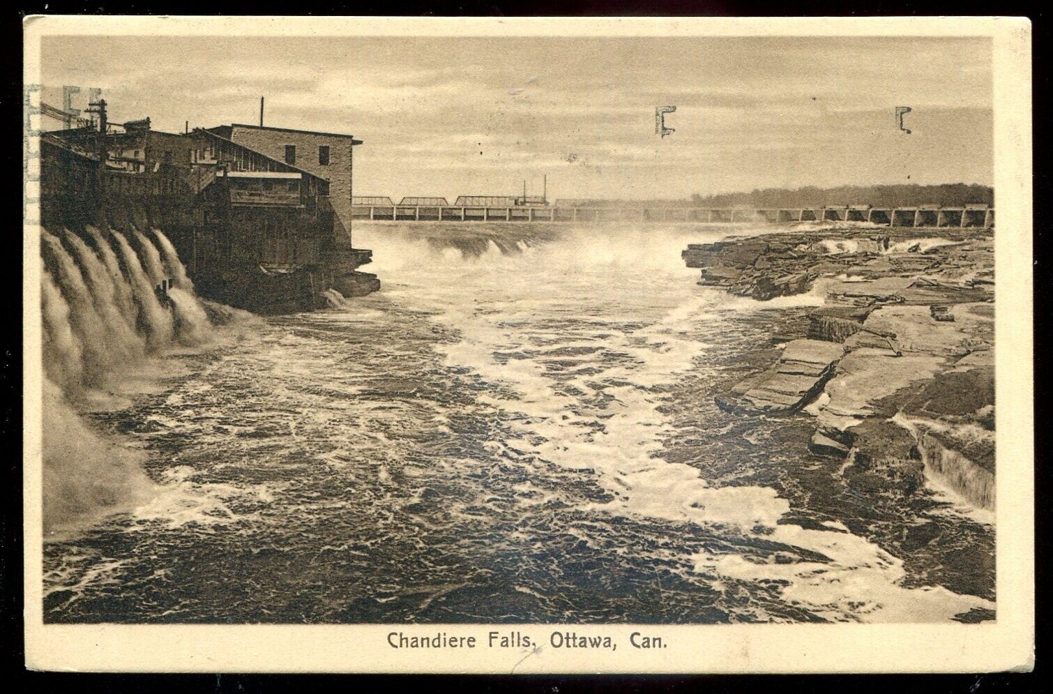OTTAWA Ontario Postcard 1913 Chandiere Falls by ISC Picton