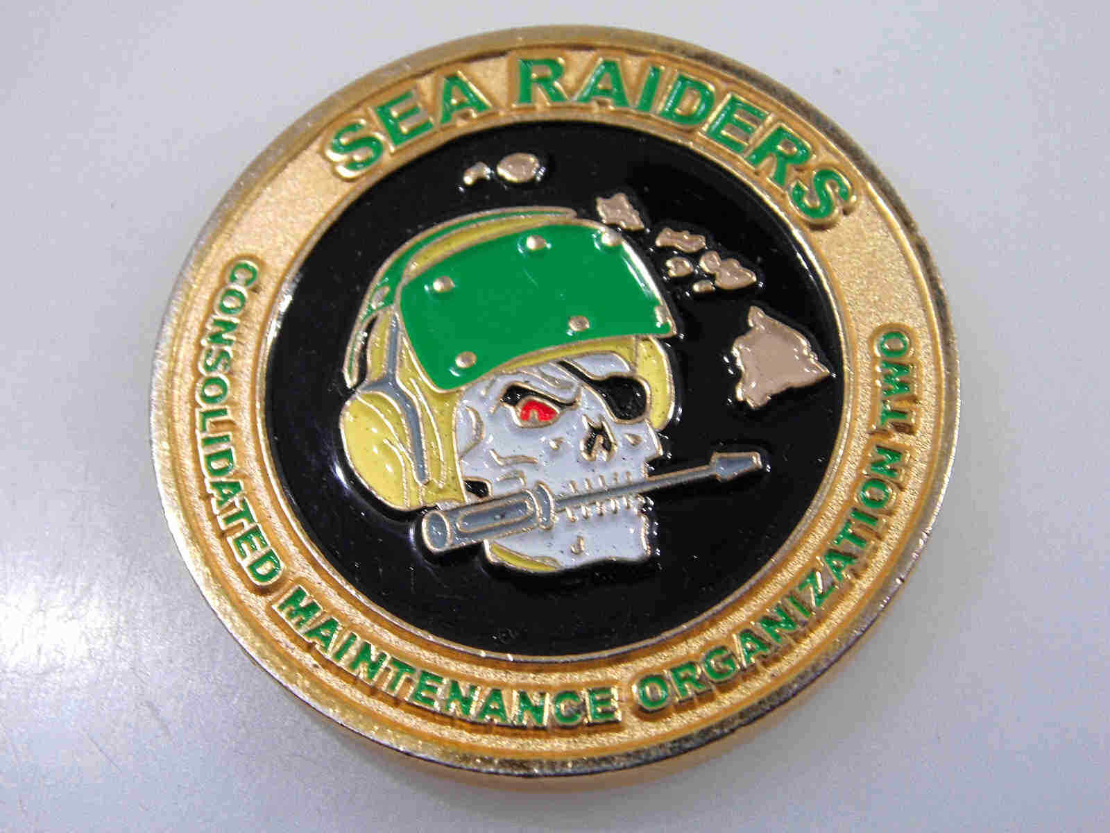SEA RAIDERS CONSOLODATED MAINTENANCE ORGANIZATION TWO CHALLENGE COIN
