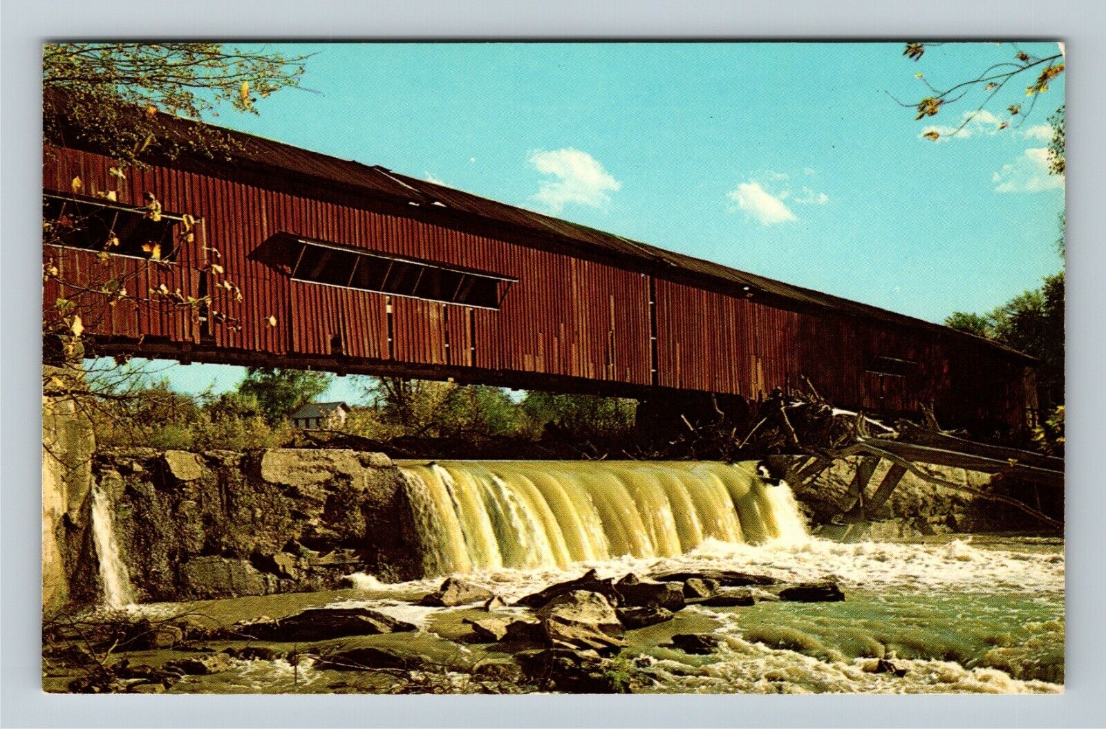 Rockville, IN-Indiana, Bridgeton Covered Bridge, Vintage Postcard