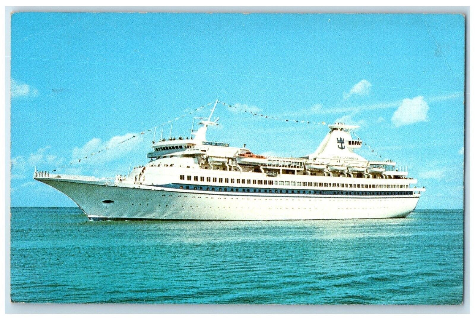 c1960 Royal Caribbean Cruise Line Ship Miami Florida FL Vintage Antique Postcard