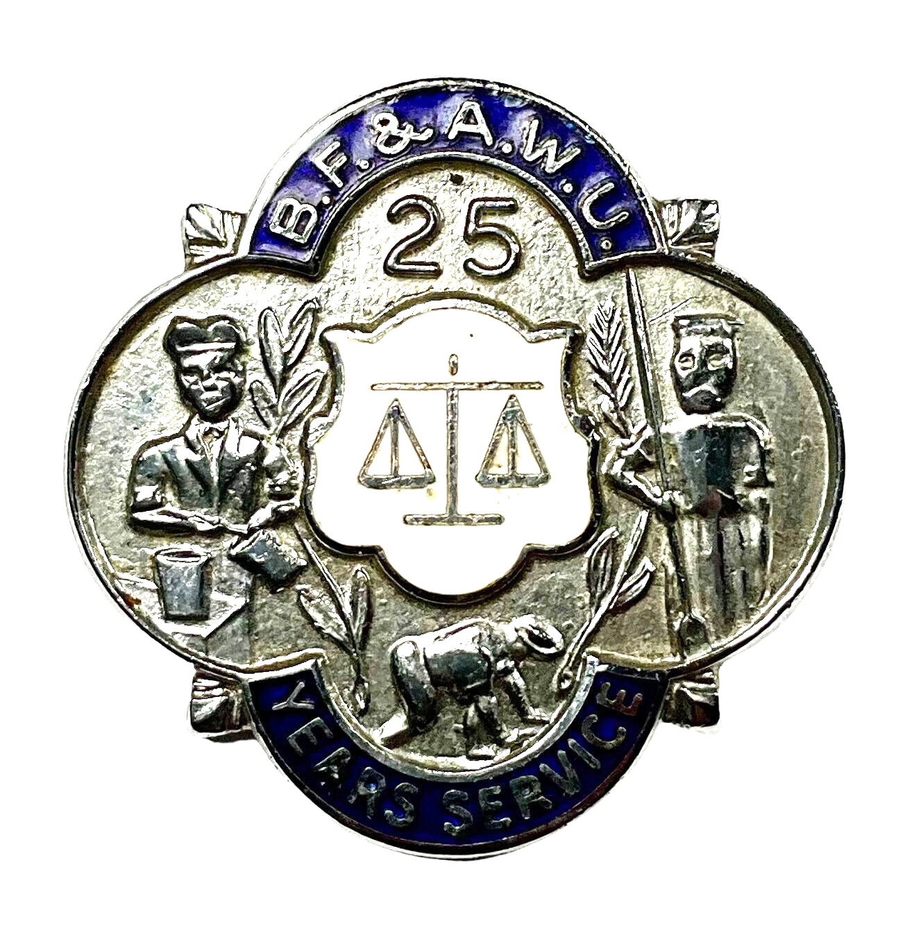 Vintage The Bakers Food & Allied Workers' Union 25 Years Service Enamel Badge