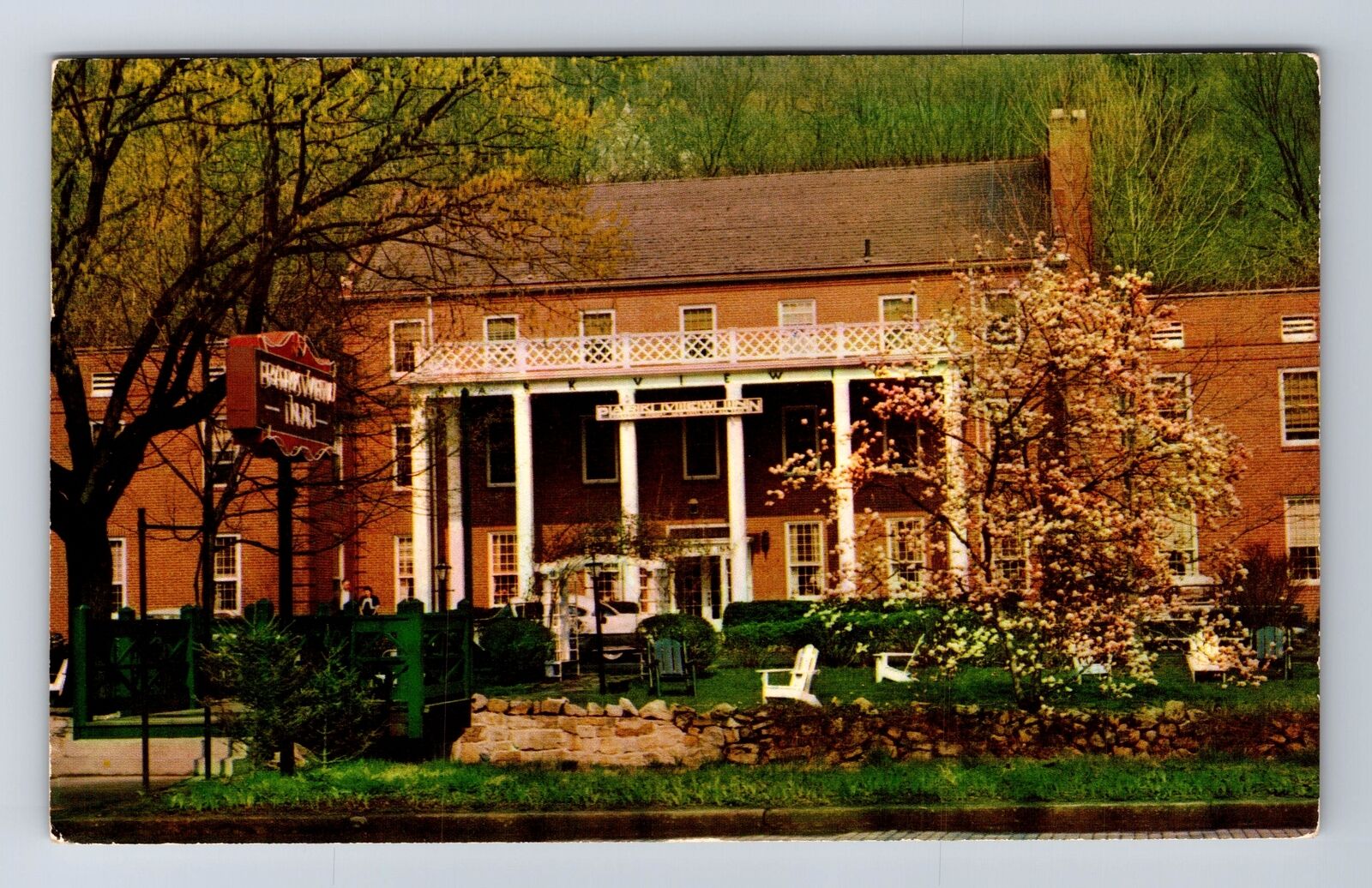Berkeley Springs WV-West Virginia, Park View Inn, Vintage c1966 Postcard