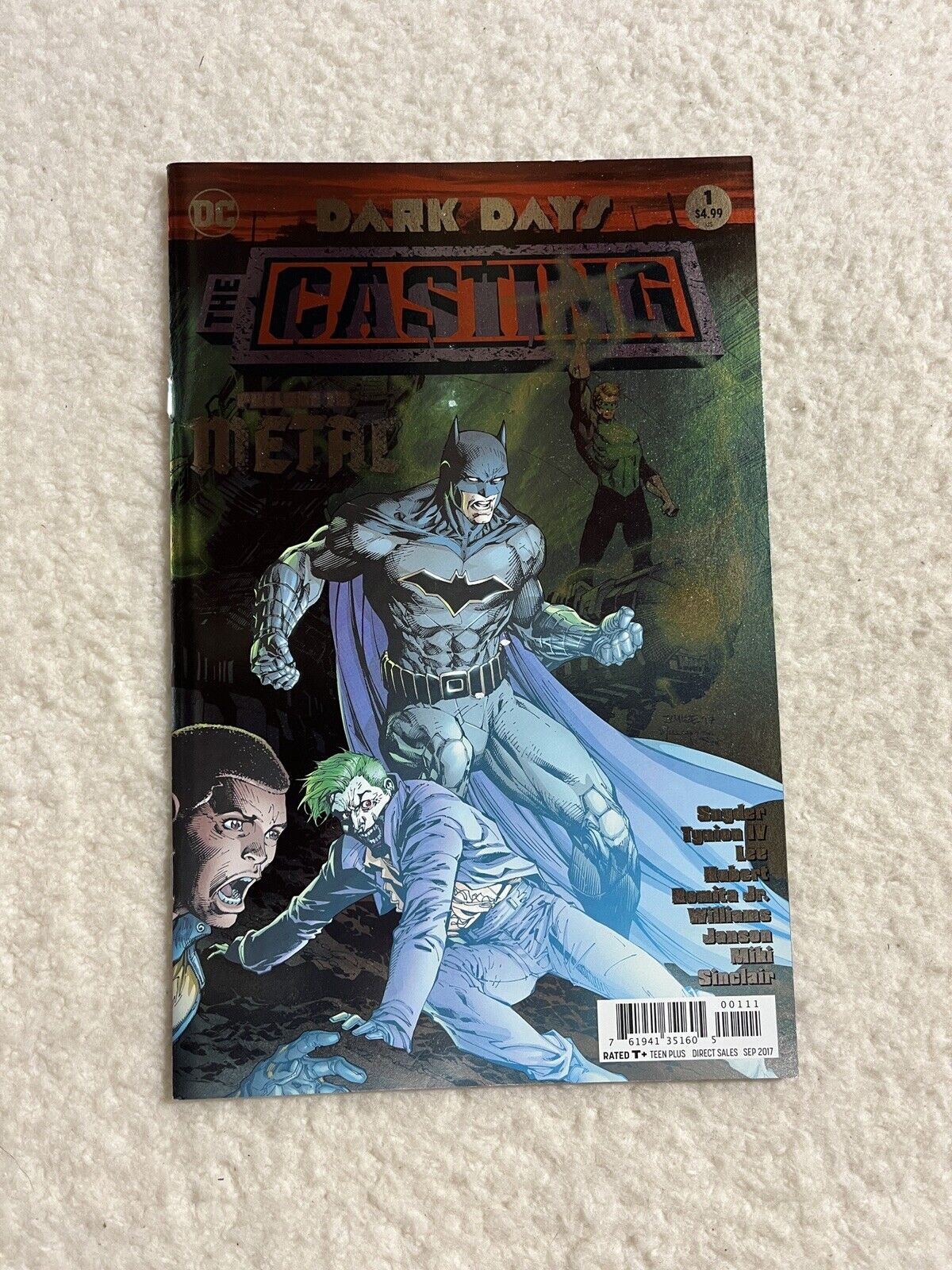Dark Days The Casting #1 Foil Cover DC Comics 2017 Jim Lee Batman