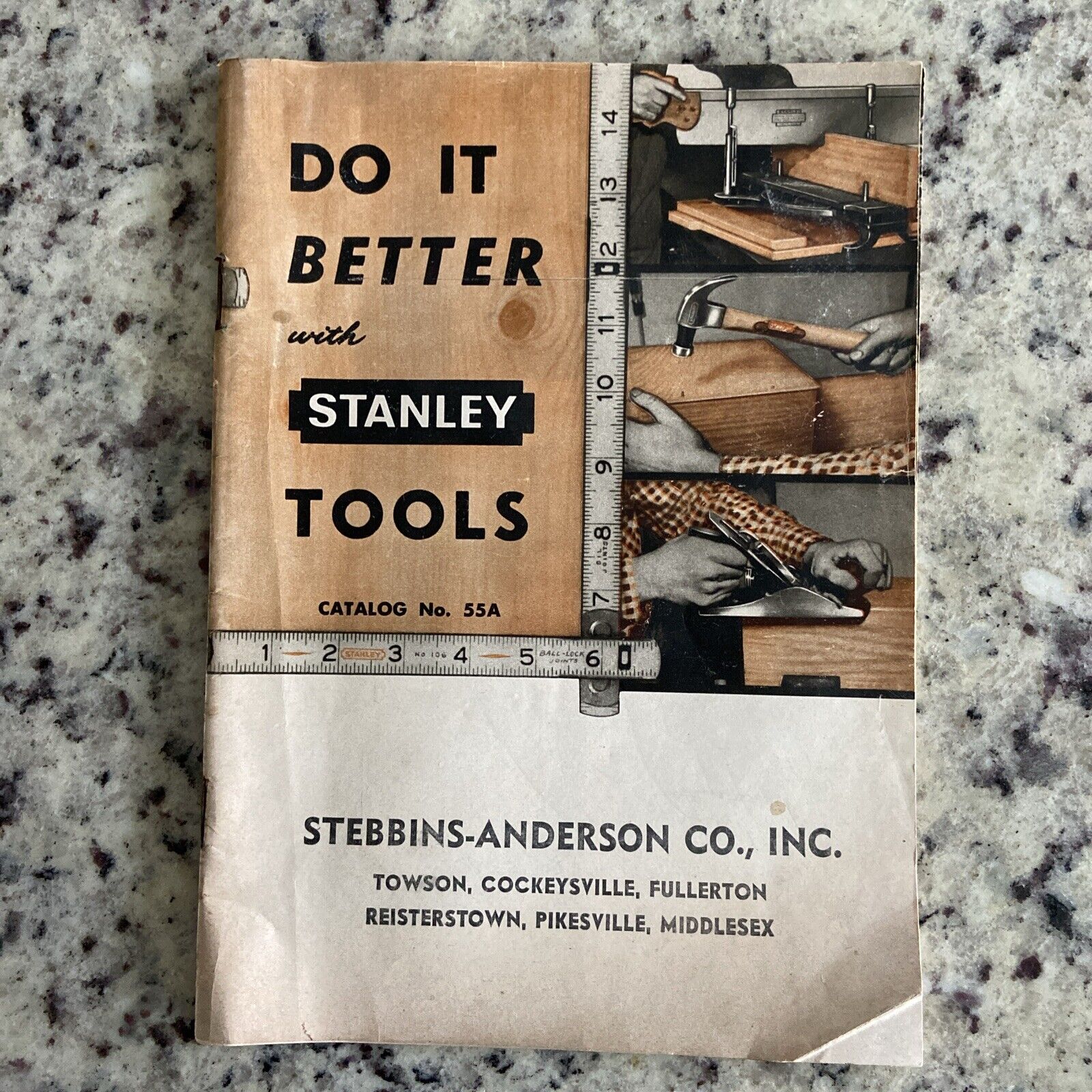 Vintage 1955 Stanley Tools Catalog No. #55A Stebbins-Anderson Co Towson MD 47 Pg