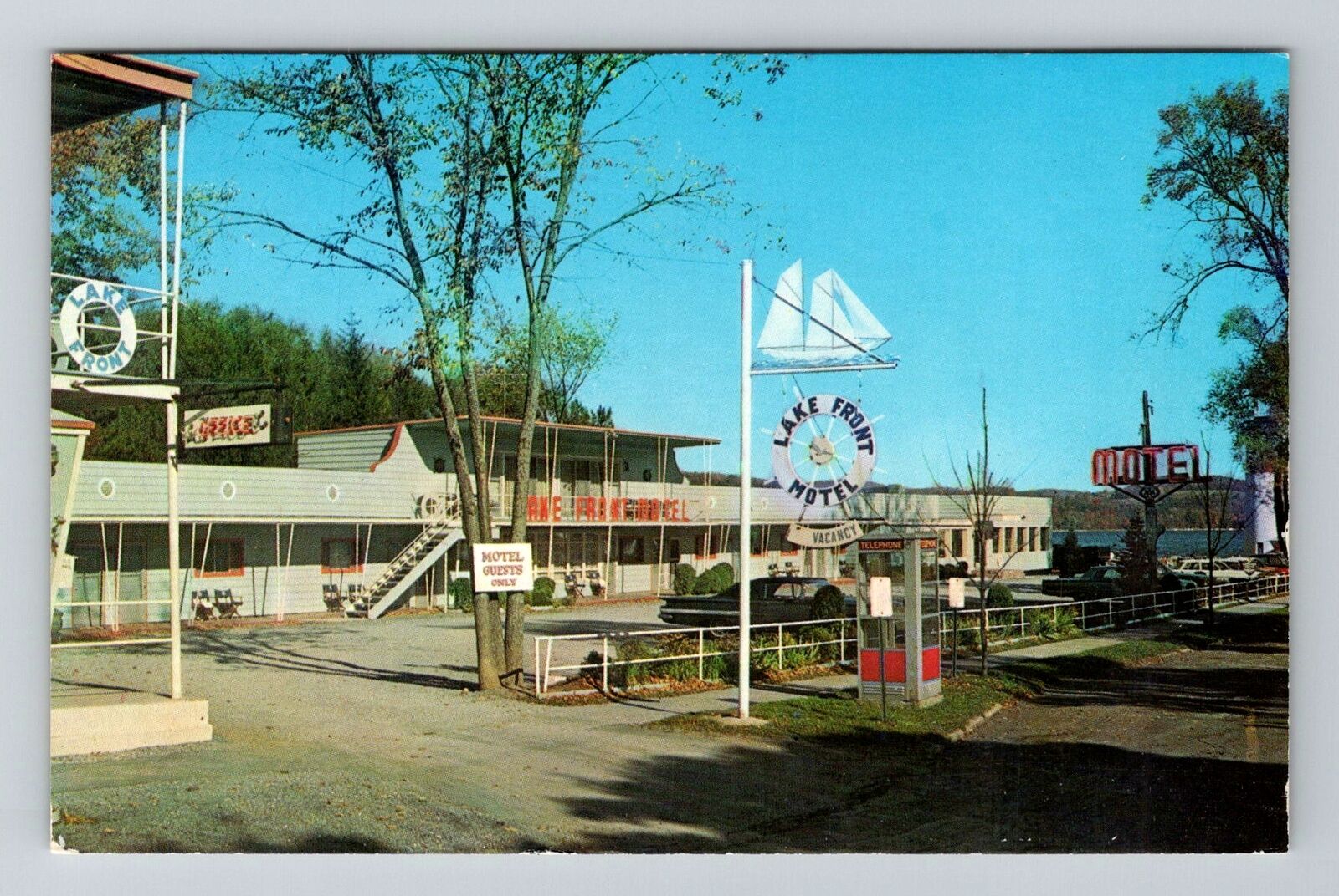 Cooperstown NY-New York, Lake Front Motel, Advertising, Vintage Postcard