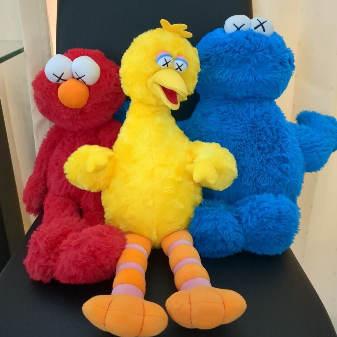 UNIQLO Kaws Sesame Street Doll Toy Plush Elmo Big Bird Cookie Monster LIMITED