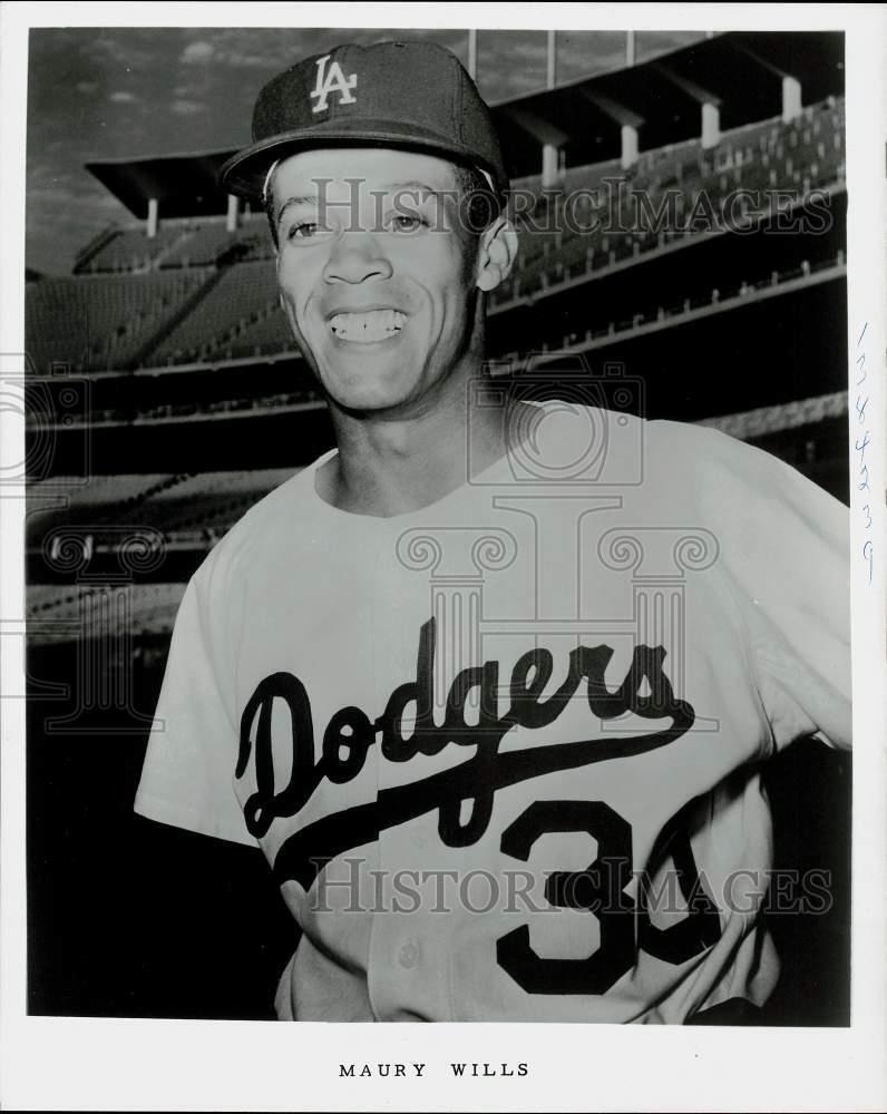 Press Photo Los Angeles Dodgers Maury Wills - kfx12729