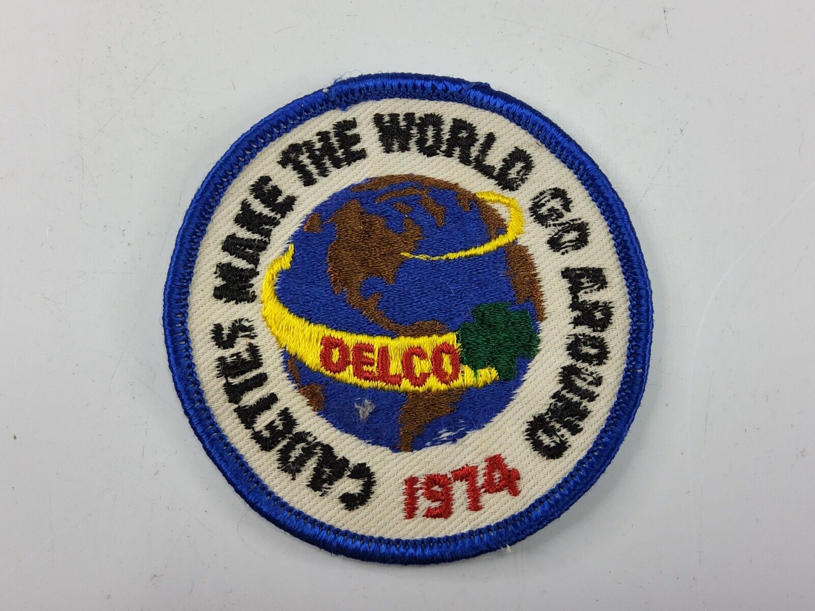 Girl Scouts Patch Cadettes Make The World Go Around - 1974 - Delco Patch