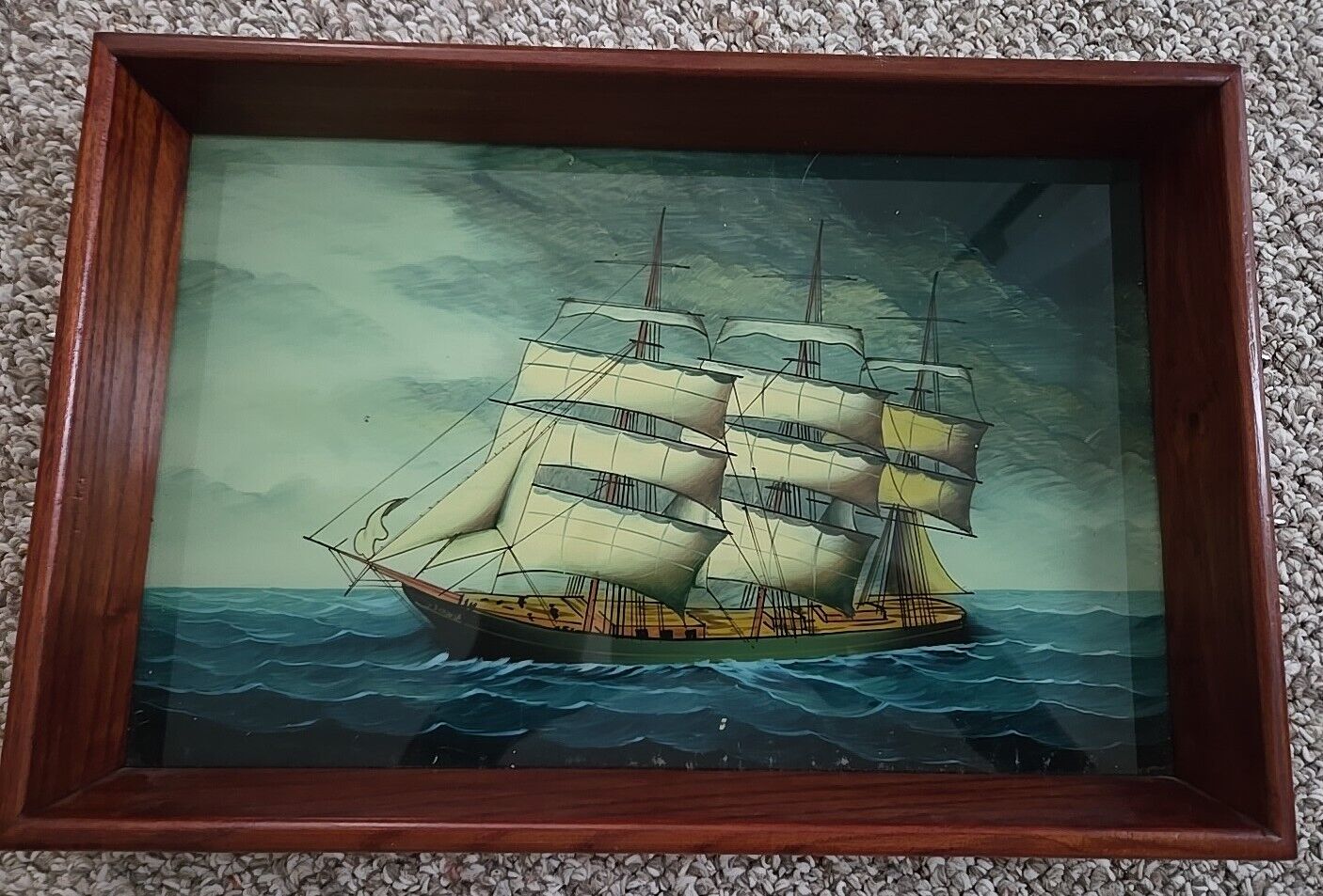 Clipper SHIP Reverse Painting 