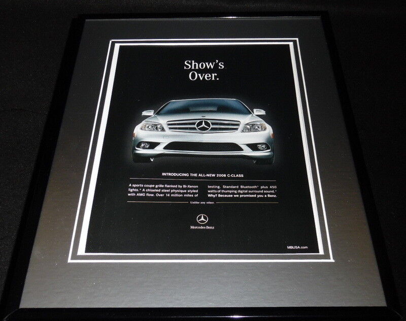 2008 Mercedes Benz C Class Framed 11x14 ORIGINAL Advertisement