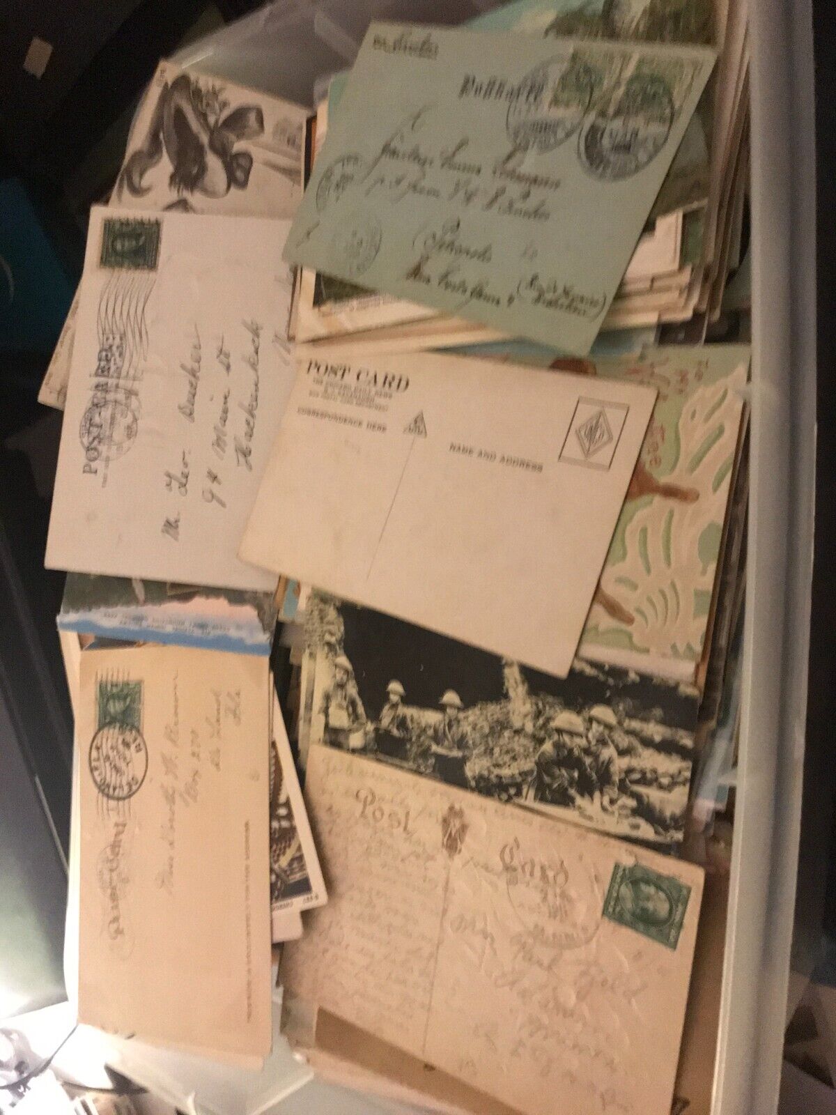 Antique Postcard Lot of 40. Undivided Back To Linen. Used/ unused. 1900-1955
