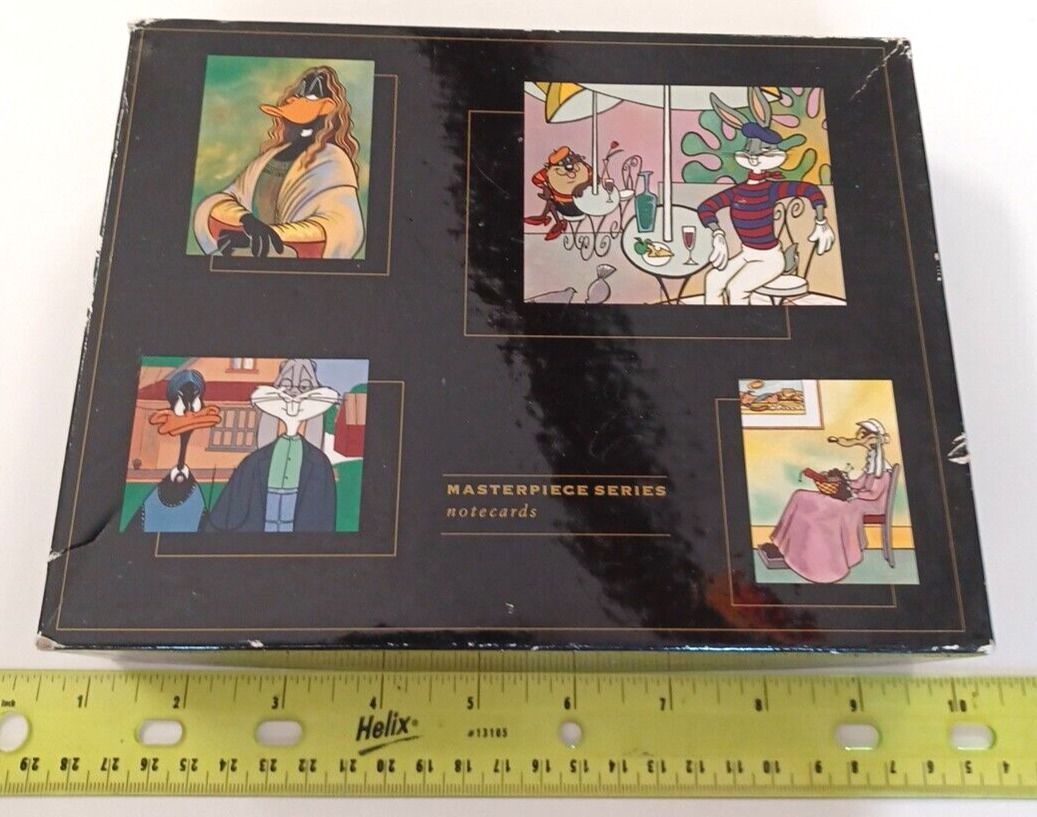 4 Looney Tunes Replicas of Famous Cards 1 ea. Bugs Daffy 3ea. Coyote W/Env. 1994